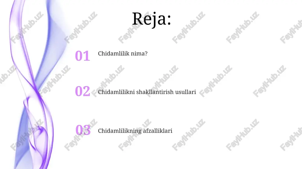 ormonlari darajasini pasaytirib, tinchlanishga yordam beradi. “10-10-10” qoidasi orqali stressli vaziyatlarni baholang: 10 daqiqadan so'ng, 10 oydan so'ng va 10 yildan so'ng bu holat qanday ahamiyatga ega bo'ladi? muntazam jismoniy mashqlar, haftasiga kamida 150 daqiqa o'rtacha intensivlikdagi mashqlar, endorfinlar ishlab chiqarishni rag'batlantiradi va stressni kamaytiradi. o'z-o'zini anglashni rivojlantirish shaxsiy qadriyatlaringizni aniqlash - o'z-o'zini anglashning muhim qismi. top 10 qadriyatlaringizni aniqlang va ularning hayotingizdagi ro'lini tahlil qiling, bu sizga to'g'ri yo'nalishni ko'rsatadi. o'z-o'zini anglashning birinchi bosqichi - bu o'z his-tuyg'ularini aniqlash. kundalik his-tuyg'ularni 3-5 daqiqa davomida yozib borish orqali o'z hissiyotlaringizni yaxshiroq tushunishingiz mumkin. feedback so'rash orqali o'z-o'zini anglashni kuchaytirish mumkin. 360 gradusli baholash usulidan foydalanib, hamkasblaringiz, do'stlaringiz va oilangizdan fikr-mulohazalar oling. ijobiy fikrlashni shakllantirish 'rahmat daftarini' yuritish ijobiy fikrlashni mustahkamlaydi. kundalik hayotdagi kamida 5 ta minnatdorchilik sababini yozib borish, e'tiborni mavjud ijobiy narsalarga qaratadi. ijobiy fikrlashni rivojlantirish, '3-ga 1' qoidasiga amal qilishni o'z ichiga oladi: har bir salbiy fikr uchun …