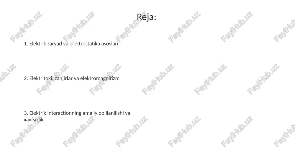 r kondensatorlar 2 ta o'tkazgich orasidagi dielektrik material orqali zaryadni saqlaydi; dielektrik dielektrik o'tkazuvchanligi orqali sig'imni oshiradi, odatda 1 dan katta qiymatga ega. dielektriklar kondensator plastinalari orasida elektr maydonining kuchlanishini kamaytiradi, bu esa ko'proq zaryadni saqlash imkonini beradi, shu sababli 1 faradga volt uchun zaryad sig'imi oshadi. kondensatorning sig'imi plastinalar yuzasi (a), ular orasidagi masofa (d) va dielektrik o'tkazuvchanlik (ε) ga bog'liq: c = εa/d; kattaroq a yuqori sig'imni bildiradi. elektr tok va ohm qonuni elektr toki - bu o'tkazgich bo'ylab zaryadlangan zarralarning yo'naltirilgan harakati bo'lib, uning intensivligi amperlarda (a) o'lchanadi va 1 amper 6.241509074×10^18 elementar zaryadga teng. om qonuni kuchlanish (v), tok (i) va qarshilik (r) o'rtasidagi munosabatni ifodalaydi: v = ir. agar kuchlanish 12 volt, qarshilik esa 4 ohm bo'lsa, tok 3 amperga teng bo'ladi. elektr qarshilik (r) o'tkazgichning tok o'tishiga qarshilik ko'rsatishidir va ohmlarda (ω) o'lchanadi. qarshilik materialning xususiyatlariga va o'tkazgichning geometriyasiga bog'liq. o'tkazgichlar, yarimo'tkazgichlar va supero'tkazgichlar …