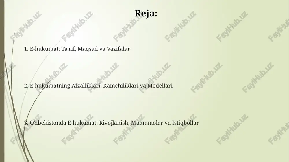 lat bilan o'zaro aloqalarini optimallashtirishga qaratilgan. e-hukumat infratuzilmasi va axborot xavfsizligi e-hukumat infratuzilmasi 24/7 rejimida ishlashi lozim, bu esa serverlar, ma'lumotlar bazalari va aloqa kanallarining yuqori ishonchliligi va zaxira tizimlarining mavjudligini talab qiladi. axborot xavfsizligi e-hukumatda kalit rol o'ynaydi, shu jumladan, shifrlash, autentifikatsiya va kirishni boshqarish kabi vositalar orqali shaxsiy ma'lumotlarni himoya qilish muhim ahamiyatga ega. o'zbekistonda e-hukumat infratuzilmasi davlat xizmatlari markazlari (dxm) orqali rivojlanmoqda, bu yerda fuqarolar 150 dan ortiq davlat xizmatlaridan foydalanish imkoniyatiga ega. e-hukumatni joriy etish bosqichlari: muammolar va yechimlar 2-bosqich - tizimni ishlab chiqishda xavfsizlik nuqtai nazaridan zaif kodlar yozilishi ehtimoli bor. keng qamrovli kod tahlili va testlar muammoni kamaytiradi. e-hukumatni joriy etishning 1-bosqichi talablarni aniqlashda, yetarli ekspertiza bo'lmasligi muammo bo'lishi mumkin; yechim sifatida tashqi maslahatchilar va o'quv dasturlaridan foydalanish mumkin. 3-bosqich - joriy etishda foydalanuvchilarning raqamli savodxonligi past bo'lsa, qabul qilish sekinlashishi mumkin; o'quv kurslari va soddalashtirilgan interfeyslar yordam beradi. xalqaro tajriba va o'zbekistonda e-hukumat …