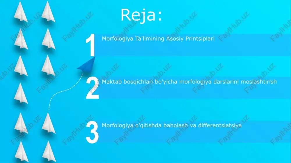 ini ko'rsatdi. nyu-york shaharidagi 4-sinf darslarida (masalan, 15 ta murakkab so'z va -er/-or qo'shimchalari bilan 20 ta hosil bo'luvchi morfema ishlatiladigan morfologik ong mashqlari) samarali strategiyalar lug'at boyligini va o'qishni tushunishni barcha bosqichlarda (k-12) yaxshilaydi. morfologiyaning turli darajalardagi ta'rifi morfologiya soʻz yasalishi (morfemalar, "un-" kabi qoʻshimchalar, "-able" kabi qoʻshimchalar, oʻzgartirish va yasash morfologiyasi)ni til darajalarida (fonologiya, sintaksis, semantika) o'rganadi murakkab morfologik hodisalar (masalan, qo'shma so'zlar, takrorlash, klitika) ga turli tillar (masalan, nemis, suahili, xitoy) va adabiy asarlar (masalan, nemis she'riyatidagi qo'shma so'zlarni tahlil qilish yoki afrika tillaridagi hikoyalardagi takrorlashning vazifasi) misollari asosida chuqur o'rganiladi texnologiyalarni morfologiya darslariga integratsiya qilish start katta yoshdagilar uchun morfologiya bo'yicha ilg'or mavzular boshlangʻich morfologiya (3-5-sinflar), 15 ta keng tarqalgan morfema yordamida qoʻshimchalar morfologiyasiga (koʻplik, zamon) urgʻu berib, soʻz oilalariga (masalan, "yugur", "yugurdi", "yugurib") asoslangan amaliy mashgʻulotlar va 10 tadan ortiq oddiy gaplar orqali. 6-8-sinflar uchun morfologiya (30 ta keng tarqalgan qoʻshimcha va qoʻshilmalar), soʻzlarni saralash, …