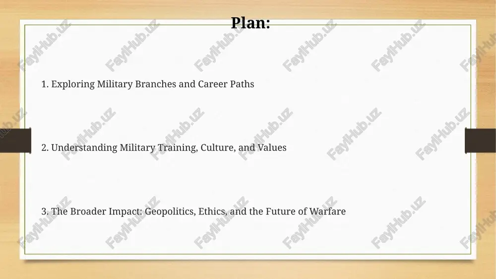 programs, like rotc or ocs, offer degree completion alongside military science, producing leaders grounded in academics, ethics, and tactical acumen for effective command roles. military life: culture, values, and ranks the 'warrior ethos' across military branches, exemplified by the army's seven army values like loyalty and duty, cultivates moral character essential for unit cohesion and mission success, shaping individual conduct. military rank structures, like the nine enlisted ranks in the usmc from private to sergeant major, denote increasing levels of responsibility, expertise, and leadership, influencing command dynamics and organizational efficiency. unwavering commitment to 'service before self' demands prioritizing the nation's needs above personal interests. this reinforces dedication, sacrifice, and a shared purpose within the hierarchical structure. the broader impact: geopolitics and society military spending impacts social programs. the us's 2023 budget allocated roughly $886 billion to defense, diverting funds from education and infrastructure investments. military alliances like nato, formed in …