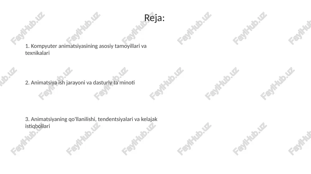 nini optimallashtirish juda muhim; yuqori poligonli modellashishlar vizual sifatni yaxshilaydi, ammo 3d renderlash vaqtini sezilarli darajada oshiradi. harakatni simulyatsiya qilish va vizualizatsiya harakatni simulyatsiya qilishda suyuqlik dinamikasi uchun navier-stokes tenglamalari qo'llaniladi, bu realistik suyuqlik harakatini yaratadi, masalan, suv oqimi yoki tutun tarqalishi kabi. vizualizatsiya bosqichida, masalan, nur kuzatish algoritmlari yordamida murakkab yoritish effektlari simulyatsiya qilinadi, bu esa yakuniy animatsiyaning realizmini sezilarli darajada oshiradi. harakatni simulyatsiya qilishda ko'pincha chekli elementlar usuli (fem) qo'llaniladi, bu esa deformatsiyalanuvchi obyektlarning, masalan, kiyim yoki mushaklarning aniq harakatini ta'minlaydi. animatsiya dasturiy ta'minoti va ish jarayoni animatsiya dasturiy ta'minoti, masalan, maya yoki blender, rigging, modellashtirish va renderlash kabi turli xil vositalarni taqdim etadi, bu jarayonlarni osonlashtiradi va artistlarga ko'proq ijodiy bo'lishga imkon beradi. animatsiya ish jarayoni odatda g'oya, hikoya taxtasi, modellashtirish, rigging, animatsiya, yoritish, tekstura va renderlash kabi qadamlardan iborat bo'lib, har bir qadam yakuniy mahsulotga hissa qo'shadi. animatsiya dasturlari, masalan, adobe animate yoki toon boom harmony, …
