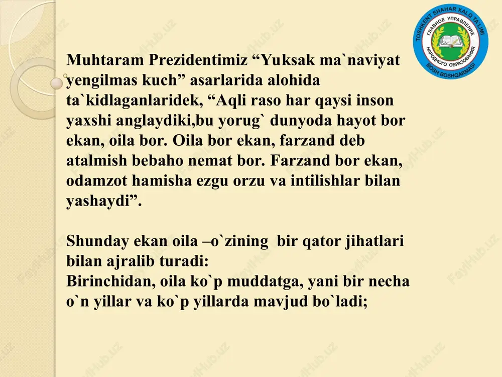 d aholini 10-24 yoshdagilar tashkil etadi. erta turmush qurish va erta ota-onalik muammolari ortib bormoqda. nikohgacha va erta jinsiy munosabatlar soni ortib bormoqda. oits va jyoyuklar bilan birlamchi kasallanish asosan yoshlar o’rtasida keng tarqalmoqda. zararli moddalar miqdori borgan sari ortmoqda. user (u) jinsiy salomatlik borasida muammolar qanday vujudga keladi? ko’pgina jinsiy muammolar o’smirlar o’z jinsiy harakatlarini nazorat qilib bilmasliklari natijasida kelib chiqadi. ular bu borada o’z xohishlari bilan jinsiy hayotni boshlagan bo’lsalar, uning oqibatlari to’g’risida kam ma'lumotga egadirlar yoki ulardan kuchliroq biror bir shaxs bu yo’lga ularni majburlagandir. jiddiy oqibatlardan biri erta nikoh qurish hamda farzandning dunyoga kelishi hisoblanadi. onalar o’limining 15-19 yoshli o’smir qizlar orasidagi ko’rsatkichi 20-24 yoshli qizlar orasidagi ko’rsatkichdan 3 barobar yuqori turadi. bolalar o’limining ko’rsatgichlarini kamaytiruvchi omillardan biri, 18 yoshdan so’ng birinchi farzandni ko’rish hisoblanadi. bu mavzuga aloqador yana bir muammo: qarindoshlar o’rtasida ya'ni er va xotin yaqin qarindosh bo’lganda turmush qurishdir. bu ko’p hollarda madaniy, …