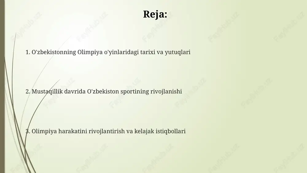 i olimpiya o'yinlarida 1996-yildan beri qatnashib, boks, kurash, og'ir atletika va boshqa sport turlarida jami 37 ta medalni qo'lga kiritdi, bu mamlakat sportining muhim yutug'idir. artur taymazov erkin kurash bo'yicha uch karra olimpiya chempioni bo'lib, o'zbekiston tarixidagi eng muvaffaqiyatli olimpiyachilardan biri hisoblanadi va uning yutuqlari milliy iftixordir. o'zbekistonning medal rekordlari va eng yaxshi sportchilari o'zbekistonning yozgi olimpiya o'yinlarida eng yuqori natijasi rio 2016 da qayd etilgan, unda jamoa 4 ta oltin, 2 ta kumush va 7 ta bronza medalini qo'lga kiritgan edi. boks o'zbekiston uchun eng muvaffaqiyatli sport turi hisoblanadi, u olimpiya o'yinlarida jami 7 ta oltin medalni taqdim etgan, shuningdek, ko'plab kumush va bronza medallariga ega. artur taymazov - erkin kurashchi, o'zbekiston sharafini himoya qilib, 2004, 2008 va 2012-yillardagi olimpiada o'yinlarida oltin medallarni qo'lga kiritgan eng mashhur sportchilardan biri. o'zbekiston milliy olimpiya qo'mitasining faoliyati va olimpiya harakatini rivojlantirish qo'mita, shuningdek, yoshlarni sportga jalb qilish uchun "olimpiya umidlari" kabi turli …