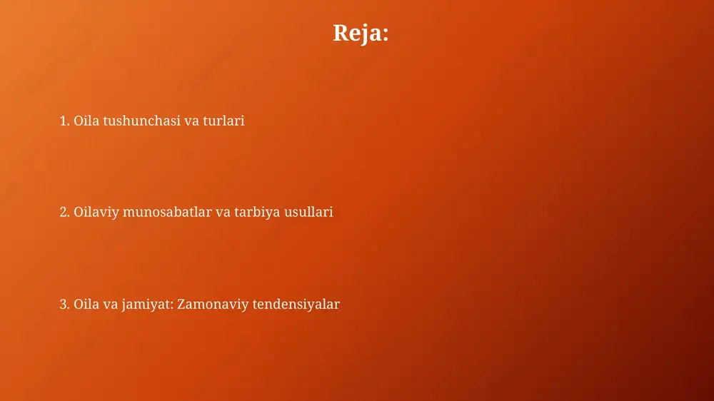 erkak va ayol umrbod ittifoq tuzadilar, oilani barpo etadilar va farzandlar tarbiyalash orqali diniy qadriyatlarni erta yoshdan singdiradilar. ba'zi diniy e'tiqodlarda gender rollari qat'iy belgilanadi: erkak oila boshlig'i, ayol esa uy bekasi; bu holat ayollar huquqlari bo'yicha 21-asr tendensiyalari bilan mos kelmasligi mumkin. islom dinida oila muhim ahamiyatga ega, bunda er va xotin o'rtasidagi munosabatlar adolat, hurmat va hamkorlikka asoslanadi; erkaklarga 4 tagacha xotinga ega bo'lishga ruxsat berilgan. avlodlar o'rtasidagi aloqa va nikoh nikohda avlodlar o'rtasidagi aloqalar tarbiya masalalarida yuzaga keladi; masalan, bobo va buvilarning nevaralarga ta'siri 25% hollarda ota- onalarning tarbiya uslubidan farq qilishi mumkin. avlodlar o'rtasidagi aloqalar nikohning barqarorligiga ta'sir qiladi: qadimgi urf- odatlar va ota-onalarning maslahatlari nikohning dastlabki 5-10 yillik davrida muhim ahamiyatga ega bo'lishi mumkin. avlodlar o'rtasidagi aloqa nikohdan keyingi turmush joyini belgilaydi; statistika bo'yicha, 30% yosh oilalar nikohdan keyin 1-2 yil davomida ota-onalari bilan birga yashashni afzal ko'rishadi. oila va jamiyat: iqtisodiy va qonunchilik omillar …