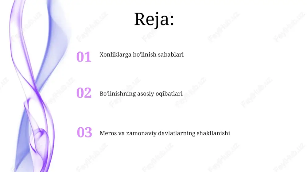 iyaga tayanishga urinishlar ko'paydi. xonliklararo urushlar va ijtimoiy oqibatlar xonliklararo urushlar natijasida ko'plab erkaklar janglarda halok bo'lgan yoki nogiron bo'lib qolgan. bu holat demografik muvozanatni buzgan va ayollarning ijtimoiy rolini o'zgartirgan. xonliklararo urushlar 18-19-asrlarda tez-tez sodir bo'lib, qishloqlarni vayron qilgan, dehqonchilikni izdan chiqargan va oziq-ovqat tanqisligini keltirib chiqargan. natijada, aholi ochlikdan aziyat chekkan. rossiya imperiyasi ekspansiyasi va milliy o'zlikni anglash rossiya imperiyasi xix asrda harbiy bosqinlar va diplomatik yo'llar orqali o'rta osiyoga kirib keldi, bu mahalliy xalqlar orasida bosqinchilikka qarshi norozilik kayfiyatini kuchaytirdi. imperiya istilosi davrida milliy o'zlikni anglash jarayoni avj oldi, mahalliy ziyolilar o'z tarixini o'rganib, milliy til va madaniyatni himoya qilishga harakat qildi. tarixiy meros va zamonaviy davlatlarning shakllanishi xonliklar davridagi madaniy meros, jumladan, meʼmorchilik va adabiyot zamonaviy davlatlarning milliy oʻzligini shakllantirishda muhim rol oʻynaydi va uni 1991-yildan keyingi davrda ko'rish mumkin. markaziy osiyo xonliklarining siyosiy chegaralari, ba'zan beqaror bo'lsa ham, zamonaviy davlatlarning hududiy tuzilishiga ta'sir ko'rsatdi va …