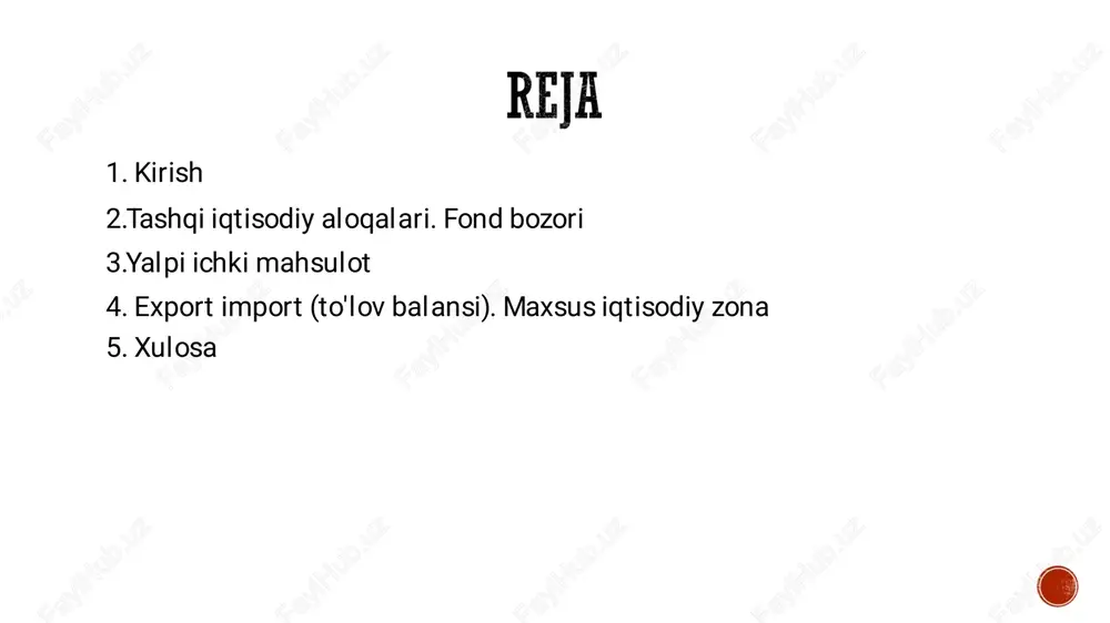 ond bozori mamlakat moliyaviy tizimidagi markaziy komponent bo‘l ib, asosiy platformasi tokio fond birjasi (tokyo stock exchange, tse) hisoblanadi. 2013-yilda tse va osaka birjalari turkumini yaratgan japan exchange group (jpx) orqali bozorlar birlashtirilgan vamodernizatsiya qil ingan. nikkei 225 va topix indeksi yapon fond bozorining asosiy o‘lchovchisi sifatida xalqaro investorlar tomonidan keng kuzatiladi.� fond bozorining rivojlanishida korporativ boshqaruvni yaxshilash bo‘yicha 2014-yildan boshlab joriy etilgan korporativ boshqaruv kodeksi va stewardship kodeksi muhim rol o‘ynaydi. bu islohotlar kompaniyalar rentabell igini oshirish, aktsiyadorlar huquqlarini himoya qil ish va investitsion oqimlarni jalb qil ishga qaratilgan. bojning siyosati, foiz stavkalari va global l ikvidl il ik fond bozori narx� harakatlariga bevosita ta’sir ko‘rsatadi.� yaponiya yimbo‘yicha dunyodagi eng yirik iqtisodiyotlardan biri bo‘l ib, uning iqtisodiy tuzil ishi asosan xizmat ko‘rsatish, sanoat va� ishlab chiqarish sektorlariga tayangan. so‘nggi o‘n yill iklarda yaponiya iqtisodiy o‘sishi pastroq bo‘lsada, mamlakat yuqori texnologik mahsulotlar, avtomobilsozlik va yuqori darajadagi sanoat ishlab chiqarish bo‘yicha …