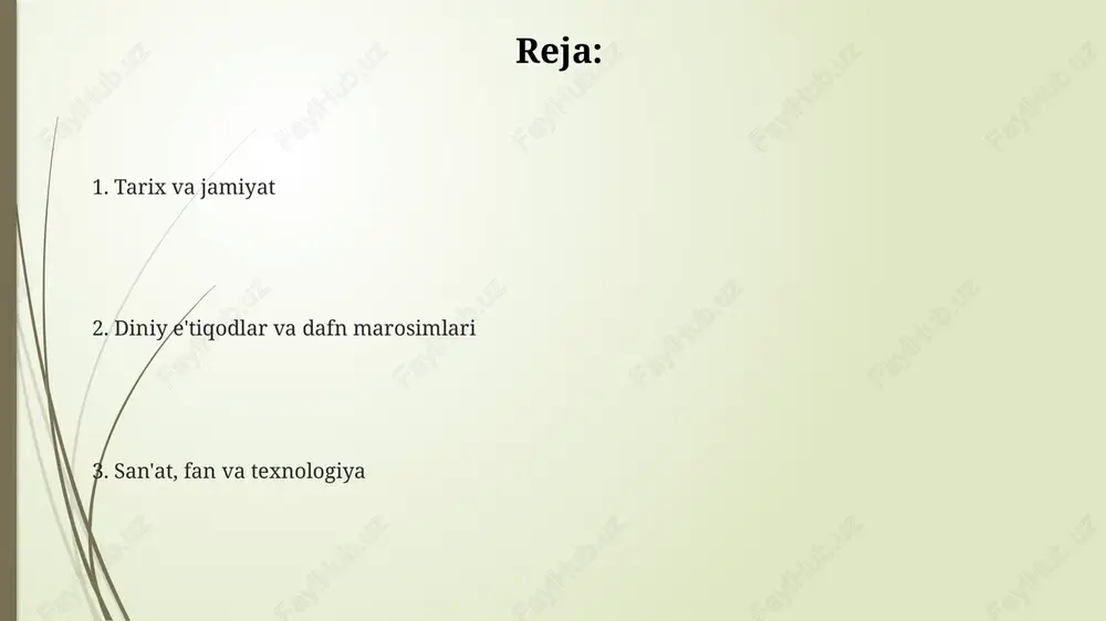 il- jigarrang, ayollarning terisi esa ochroq sariq rangda tasvirlangan. haykaltaroshlikda qattiq toshlar, masalan, granit, diorit va bazalt qirollik haykallarida chidamlilikni ifodalash uchun ishlatilgan. ularning aksariyati miloddan avvalgi 3000-yillarga borib taqaladi. misr sanʼati qatʼiy qoidalar va konventsiyalarga boʻysungan. bu qoidalar 3000 yildan ortiq vaqt davomida oʻzgarmay qoldi, bu sanʼatda barqarorlik va izchillikni taʼminladi. ijtimoiy tuzilma va sinflar oliy tabaqalarga ruhoniylar, amaldorlar va kotiblar kirgan, ular mamlakatni boshqarishda, diniy marosimlarni o'tkazishda va soliq yig'ishda muhim rol o'ynaganlar. qadimgi misr jamiyatida fir'avn ijtimoiy piramidaning eng tepasida turgan, u siyosiy va diniy yetakchi sifatida mutlaq hokimiyatga ega bo'lgan. dehqonlar va hunarmandlar aholining asosiy qismini tashkil etgan va ular qishloq xo'jaligi ishlarida, qurilishda ishlashgan va turli xil mahsulotlar ishlab chiqarishgan. kundalik hayot nil daryosi qadimgi misr hayotida, 2500-yildayoq transport va suv manbai sifatida muhim rol o'ynagan, kundalik tozalik va suv ta'minoti uchun, shuningdek, dalalarni sug'orish uchun suv olib kelingan. qadimgi misrliklar ko'pincha arpa noni, sabzavotlar …