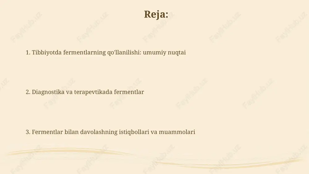 imlar bilan davolashning afzalliklari enzimlar davolash usullari yuqori spetsifiklikka ega, faqatgina nishon molekulalari bilan o'zaro ta'sirlashadi, bu esa nojo'ya ta'sirlar ehtimolini 50% gacha kamaytiradi va aniq davolash imkonini beradi. enzimlar katalitik faolligi tufayli kamroq dozalarda samarali ta'sir ko'rsatadi. masalan, trombolitik terapiyada atigi 1-10 mg plazminogen aktivatorlari qon quyqalarini eritish uchun yetarli bo'lishi mumkin. enzimlar bilan davolashning kamchiliklari enzimlar bilan davolashda 15-20% hollarda allergik reaktsiyalar kuzatilishi mumkin, ayniqsa, parenteral yo'l bilan yuborilganda. immun tizimi enzimga qarshi antitelalar ishlab chiqarishi mumkin. enzimlar bilan davolash qimmat bo'lishi mumkin. ko'p hollarda 30-40% bemorlar uchun bu dori-darmonlar narxi tufayli moliyaviy yuk bo'ladi. enzimlar ishlab chiqarish usullari mikrobial fermentatsiya keng qo'llaniladi, bunda rekombinant dnk texnologiyasi yordamida optimallashtirilgan mikroorganizmlar 10 dan 200 litrgacha bo'lgan bioreaktorlarda fermentlarni ishlab chiqaradi. hayvon va o'simlik to'qimalaridan fermentlarni ajratib olish uzoq tarixga ega bo'lib, bu jarayonlar fermentlarning xususiyatlarini saqlab qolish uchun 4 dan 10 °c gacha haroratni talab qiladi. enzimlarni tozalash usullari …