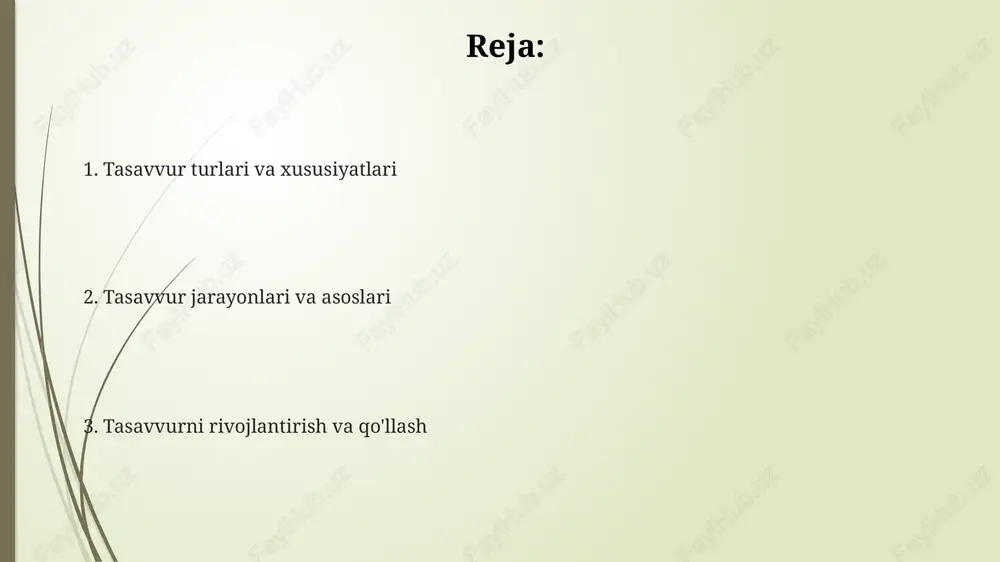 ayniqsa, vizualizatsiya texnikalari tasavvurni sezilarli darajada oshiradi, bu miyaning neyron yo'llarini mustahkamlaydi va tasavvur qobiliyatini yaxshilaydi. 30 kunlik 'yangi narsalar' challenge'i: har kuni yangi narsa qilish, yangi joyga borish yoki yangi g'oya o'rganish orqali miyani rag'batlantirish tasavvurni faollashtiradi. ertaklar va 5-10 sahifalik qisqa hikoyalar yozish orqali ijodiy tasavvurni rivojlantirish mumkin, bunda har bir hikoya uchun yangi personajlar va voqealarni yaratish tasavvurni kuchaytiradi. tasavvurning yoshga bog'liq xususiyatlari (bolalar va kattalar) kattalarda tasavvur ko'proq mavhumlashgan, tanqidiy fikrlash bilan bog'liq bo'lib, murakkab muammolarni hal qilish va ijodiy loyihalarni amalga oshirishga qaratiladi. bolalarda tasavvur ko'pincha erta yoshda (2-7 yosh) markazlashadi va ob'ektlarga jon berish, fantaziya qahramonlari bilan o'zaro munosabatlarda namoyon bo'ladi. o'smirlik davrida (12-18 yosh) tasavvur shaxsiy o'zlikni anglash, ijtimoiy rollarni sinovdan o'tkazish va kelajakni rejalashtirish kabi vazifalarni bajarishga yo'naltiriladi. tasavvurning nevrologik va psixologik asoslari tasavvur miyadagi neyron tarmoqlarining o'zaro ta'siri natijasida yuzaga keladi, ayniqsa, 2 ta asosiy tarmoq - default mode network (dmn) …