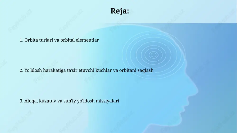 masofadan zondlash va navigatsiya masofadan zondlash sun'iy yo'ldoshlari turli spektral diapazonlarda, masalan, infraqizil va radio to'lqinlarda ma'lumotlarni yig'ish uchun mo'ljallangan bo'lib, yer yuzasining 0,3 dan 3 metrgacha bo'lgan aniqlikdagi tasvirlarini yaratadi. gps kabi navigatsiya sun'iy yo'ldoshlari trilateratsiya deb ataladigan usuldan foydalanadi. u kamida 4 ta sun'iy yo'ldoshdan signalni qabul qilib, qabul qilgichning 1 metrgacha aniqlikdagi uch o'lchamli pozitsiyasini aniqlaydi. kosmik axlat va xavf kosmik axlat 10 sm dan kattaroq bo'laklarni o'z ichiga oladi, ularning soni taxminan 34000 ta, bu sun'iy yo'ldoshlar va kosmik kemalar uchun jiddiy xavf tug'diradi, chunki ular yuqori tezlikda harakatlanadi. kosmik axlatning asosiy manbalari portlashlar, to'qnashuvlar va sun'iy yo'ldoshlarning buzilishidir; bu axlatni kuzatish va uni kamaytirish usullarini ishlab chiqish orbitadagi xavfsizlik uchun juda muhim. sun'iy yo'ldosh missiyalarini loyihalash va boshqarish sun'iy yo'ldosh missiyasi dizaynida massani hisoblash muhim, chunki u raketaning kerakli hajmini va turini aniqlaydi. odatda, massani kamaytirish uchun optimallashtirish amalga oshiriladi. quvvat boshqaruvi tizimi quyosh panellari …