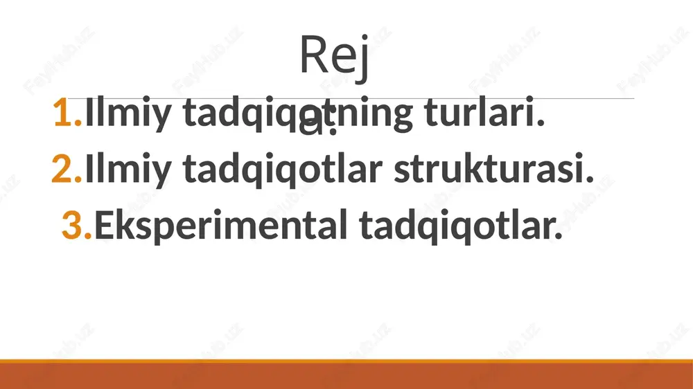 ilimlarga yoki obyekt haqidagi (bo‘yicha) mavjud bilimlarni to‘ldirishga erishishda anglab yetishni bilishning aniq usullaridan va ilmiy uskunalardan (o‘lchov, hisoblash texnikalari) mehnat vositalaridan foydalanishga tayanadi. ilmiy mehnat predmeti tadqiqotining faoliyati yo‘naltirilgan tadqiqot obyekti va u haqidagi (oldingi) bugungacha bo‘lgan bilimlar. tadqiqot obyektiga moddiy dunyoning har qanday materiali (elektrotexnik uskunalar, elektrlashtirilgan mashina va mexanizmlar), agrotexnik, jarayonlar elektromagnit, qurilmalar, (texnologik, moddiy energetik, materiallar elementlari va h.k.lar) kiradi. ilmiy tadqiqotlar, ko‘zlangan maqsadi, tabiat yoki ishlab chiqarish bilan bog‘liqlik darajasi, ilmiy ishning xarakteri va chuqurligiga (qamroviga) qarab fundamental, amaliy va ishlanmalarga bo‘linadi. fundamental tadqiqotlar prinsipial yangi bilimlarni (yaratish) barpo etish va oldinda mavjud bilimlar sistemasini rivojlantirishga qaratiladi va undan maqsad tabiatning yangi qonunlarini yaratish (kashf etish) voqeliklar orasidagi bog‘liqliklarni ochib berish va yangi nazoratlar yaratishdir. (masalan, elektromagnit nazariyasi agroinjeneriyada metodologiyasini resurslar yaratish, maydon tejamkorligi energiyani ilmiy – muhitda harakatlanishi qonunini va h.k.lar). ishlanmalar yoki loyiha-konstruktorlik ishlari (lki) amaliy tadqiqotlar natijalarini (masalan texnika sohasida) texnik yechimlarni …