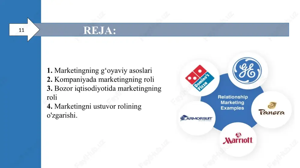i rag‘batlantirish va xaridorga ta’sir ko‘rsatishdir, ya’ni boshqacha qilib aytganda, mavjud bozorlarni egallab olish uchun foydalaniladigan savdoning o‘ta muhim vositalari majmuasidir. marketing merkantilistik nuqtai nazardan asosan, ommaviy iste’molchilar bozorida ko‘proq qo‘llaniladi. yuqori texnologiyalar, moliyaviy, ijtimoiy va madaniy xizmatlar kabi sektorlarda esa kamroq qo‘llaniladi. marketing - faqatgina katta korxonalarning imkoniyatiga to‘g‘ri keladigan bozorni tahlil qilish (sotishni bashorat qilish usullari, bozorning imitatsion modellari va tadqiqotlari kabi) vositalari majmuasi hisoblanib, ular ehtiyojlarni va talabni tahlil qilishga istiqbolli va ilmiy yondoshuvni ishlab chiqish uchun foydalaniladi. marketing - bu iste’mol jamiyatining arxitektoridir, ya’ni bu sotuvchilar iste’molchilarni tijorat yo‘li bilan ekspluatatsiya qiladigan bozor tizimidir. bunda korxona tobora ko‘proq tovar sotish uchun muttasil yangi ehtiyojlarni yaratib borish lozim. faol jihat (bozorga kirib borish), tahliliy jihat (bozorlarni tushunish); g‘oyaviy jihat (fikrlash shakli). soddalashtirilgan qarashlar ortida marketing konsepsiyasining uch jihati yotadi: bozor iqtisodiyotining asosida biz to‘rtta markaziy g‘oyani ko‘rishimiz mumkin. insonlar hayotdan manfaat olishga intiladilar. aynan shaxsiy manfaatning ko‘zlanishi …