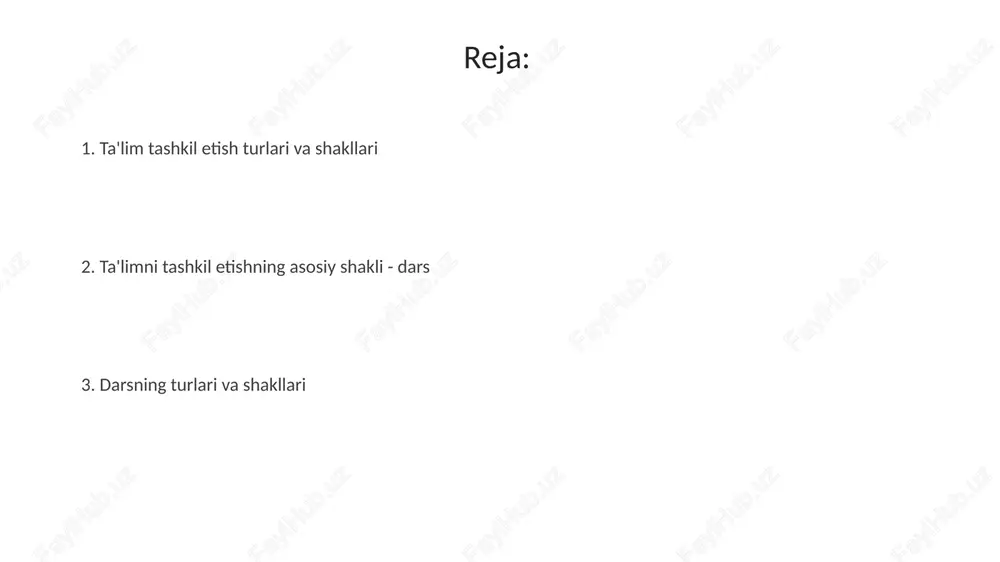 ing kirish darsi (1-tur) o'quvchilarni yangi mavzuga tayyorlaydi, avvalgi bilimlarni faollashtiradi va o'quv maqsadlarini belgilashda muhim rol o'ynaydi, taxminan 5-10 daqiqa davom etadi. e'tiboringiz uchun rahmat @taqdimot_robot image1.jpeg image2.jpeg
