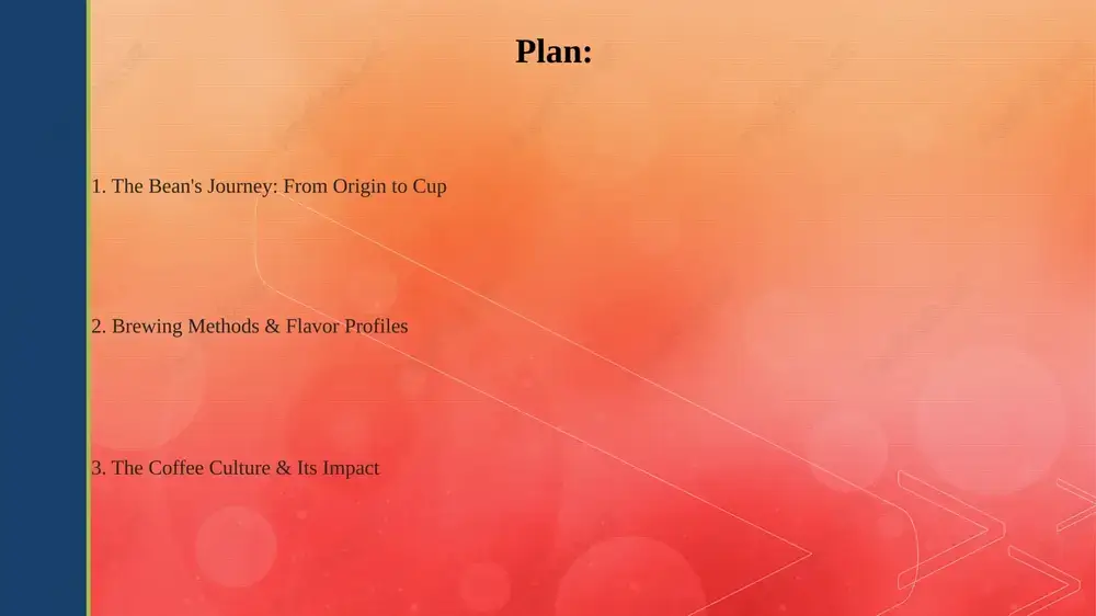 cold brew and ready-to-drink (rtd) coffee products, experiencing a 10% annual growth, caters to on- the-go consumers seeking convenience and diverse flavor profiles. thank you for your attention @taqdimot_robot slide 1 slide 2 slide 3 slide 4 slide 5 slide 6