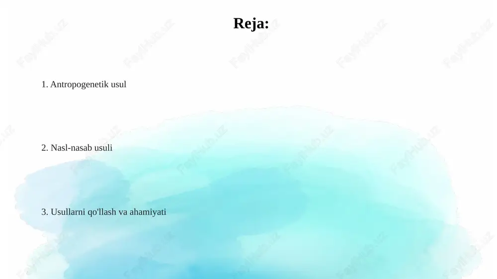 antropogenetika usuli - Page 2