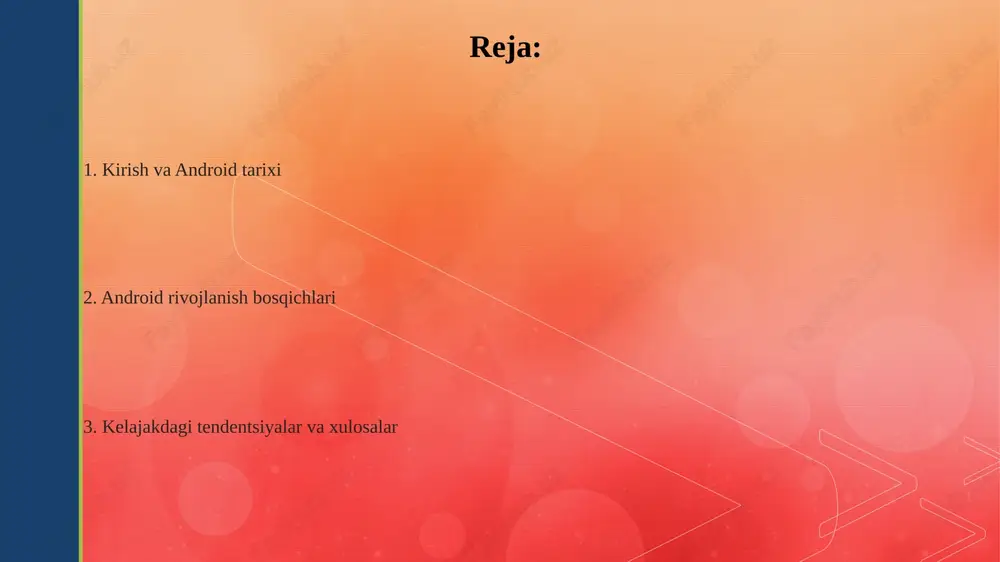 , 24/7 qon bosimini monitoring qilish va uyquni chuqurroq tahlil qilish kabi yangi funksiyalarni qo'shishni rejalashtirmoqda. e'tiboringiz uchun rahmat @taqdimot_robot slide 1 slide 2 slide 3 slide 4 slide 5 slide 6