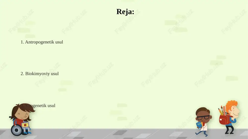 antropogenetika usuli.biokimyoviy va sitogenetik usul - Page 2
