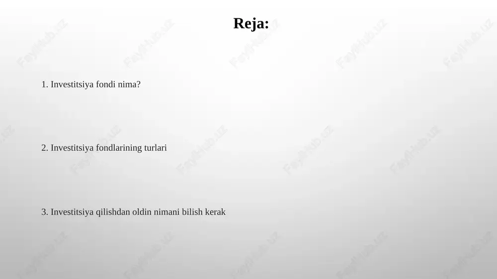 yuklama) yoki keyinroq (orqa yuklama) olinadi. xavfni baholash xavfni baholashda aktivlar sinflarining oʻzaro korrelyatsiyasini hisobga olish muhim, chunki yuqori korrelyatsiya diversifikatsiya samaradorligini pasaytiradi. “value at risk” (var) modeli potentsial zararlarni 95% yoki 99% ishonch oraligʻida baholaydi, investitsiya xavfini miqdoriy baholashda yordam beradi. fond ko'rsatkichlarini tahlil qilish fondning sof aktivlar qiymati (nav) o'zgarishini tahlil qilish, masalan, 5 yillik o'rtacha o'sish sur'atini aniqlash investorlarga rentabellik tendensiyalari haqida ma'lumot beradi. sharpe koeffitsienti, 1.0 dan yuqori bo'lgan qiymatlar xavfga moslashtirilgan daromadlilikni baholash uchun muhimdir, bu fondning tavakkalchilik darajasini hisobga olgan holda daromad yaratish qobiliyatini ko'rsatadi. portfelni diversifikatsiya qilish portfel diversifikatsiyasi riskni kamaytirishga yordam beradi, aktivlarni turli xil sektorlarga, masalan, texnologiya, sog'liqni saqlash va moliyaga taqsimlash orqali, shu bilan bir xil investitsiyaning ta'sirini kamaytiradi. turli xil aktiv sinflariga sarmoya kiritish, masalan, aktsiyalar (60%), obligatsiyalar (30%) va ko'chmas mulk (10%), bozorning o'zgaruvchanligiga qarshi himoya qiladi va potentsial daromadlilikni oshiradi. investorlar uchun soliq imtiyozlari investitsiya fondlariga kiritilgan …