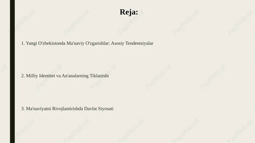 o'rganish va ommalashtirish orqali vatan tuyg'usini 10 barobar oshirish, ayniqsa yosh avlodda. ma'rifatparvarlik g'oyalarini targ'ib qilish, ilm-fanni rivojlantirish orqali jamiyatning intellektual salohiyatini 25 foizga oshirish, ta'lim sifatini yaxshilash orqali. e'tiboringiz uchun rahmat @taqdimot_robot image1.png