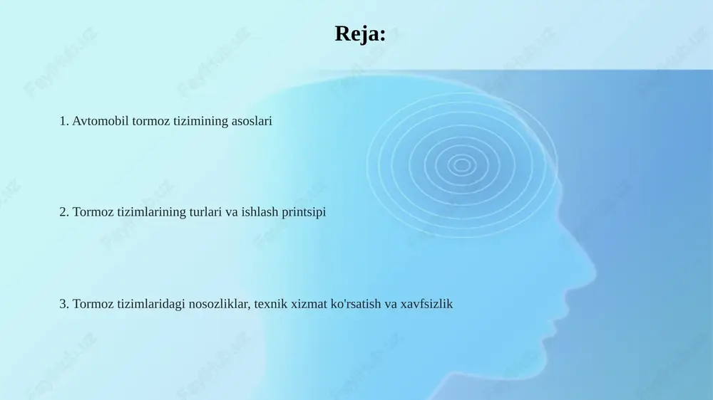 umkin. diagnostika uchun multimetr yordamida qarshilik tekshiriladi va tozalash yoki almashtirish zarur. tormoz suyuqligi darajasining pastligi yoki uning ifloslanishi tormoz pedalining «yumshoq» bo'lishiga olib keladi. to'g'ri darajaga to'ldirish va har 2 yilda suyuqlikni almashtirish muammoni hal qiladi. e'tiboringiz uchun rahmat @taqdimot_robot image2.png image1.png