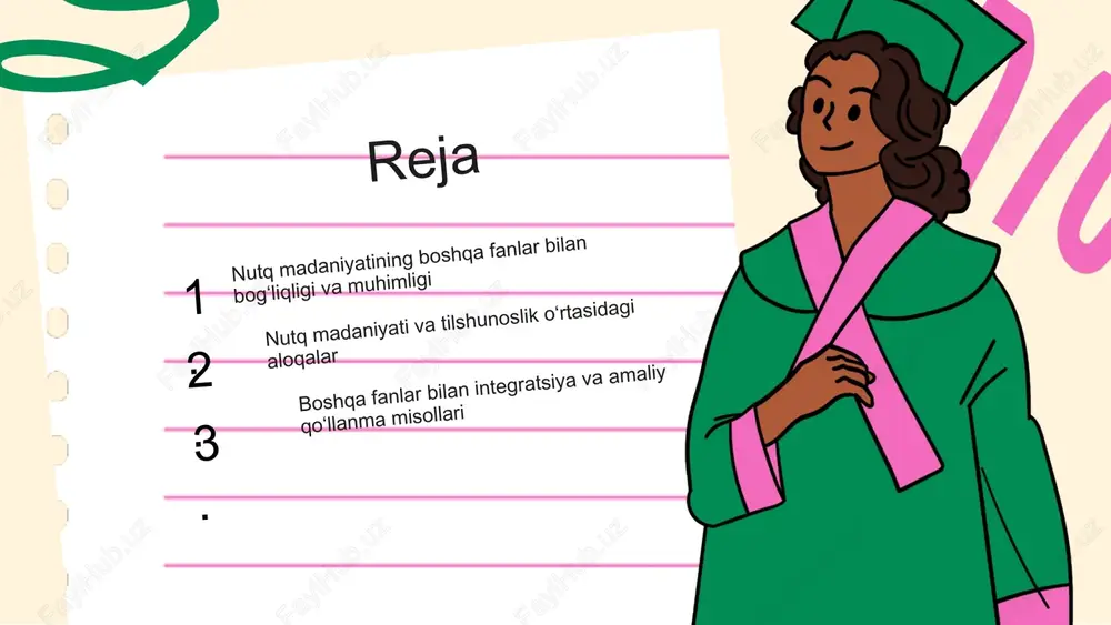 tq madaniyati va tilshunoslik o'rtasida kuchli aloqalar mavjud. nutq madaniyatining tilshunoslikka ta'siri uning semantik tuzilmalari va kommunikatsiya uslublariga ta'sir qiladi. shuningdek, tilshunoslik nutq madaniyatining rivojlanishida muhim rol o'ynaydi. bu o'zaro aloqalar jamiyatda muhim ijtimoiy ahamiyatga ega. boshqa fanlar bilan integratsiya misollari nutq madaniyati va san'at: san'at asarlarida nutq madaniyatining roli. nutq madaniyati va psixologiya: nutqning inson psixologiyasiga ta'siri. nutq madaniyati va ijtimoiy fanlar: ijtimoiy munosabatlarda nutq madaniyatining ahamiyati. photo by dollar gill on unsplash amaliy qoʻllanma misollari ta'limda nutq madaniyatining amaliy qoʻllanilishi: darslarda nutq madaniyatini o'rgatish usullari. ish joyida nutq madaniyatining ahamiyati: professional muloqotda nutq madaniyatining roli. ommaviy axborot vositalarida nutq madaniyati: jurnalistika va nutq madaniyati o'rtasidagi bog'liqlik. photo by getty images on unsplash 1 2 3 xulosa nutq madaniyati ijtimoiy, madaniy, ta'lim sohalarida uzviy bog'liq bo'lib, kommunikatsiya sifatini oshiradi. tilshunoslik, san'at, psixologiya va ijtimoiy fanlar bilan integratsiya nutq madaniyatining rivojlanishiga xizmat qiladi. birgalikda harakat qilish muhimdir. foydalanilgan adabiyotlar 1. …