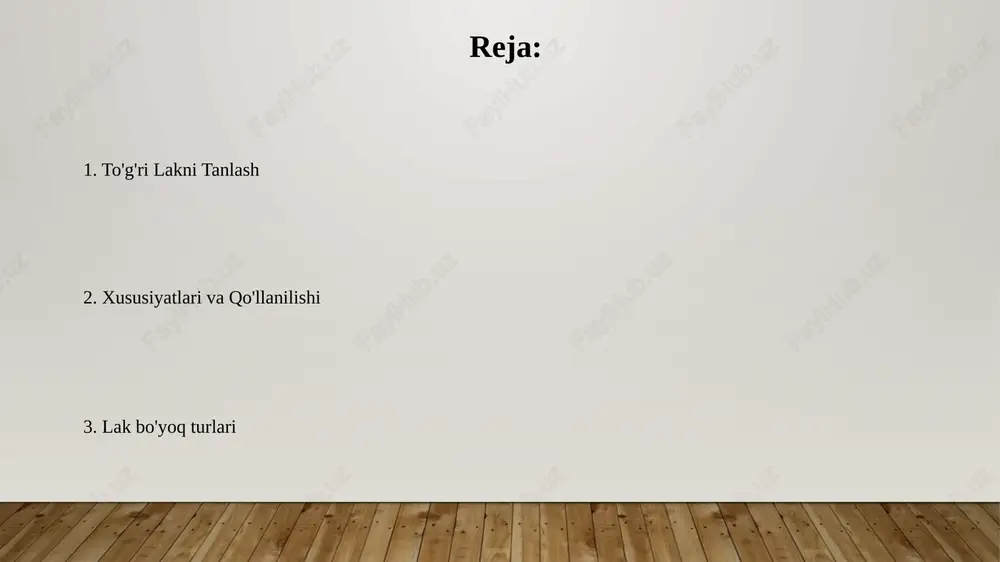 ilikka qadar. turlari: yog'li, suvli, poliuretan va shellac. lak bo'yash ilovalari: rassomchilik rasm, haykal va yog'och kabi turli materiallarni muhrlash, porlash va himoya qilish uchun ishlatiladi. badiiy asarlarni himoya qilish va yaxshilash, chidamli va shaffof qoplama taqdim etish. neft asosidagi, akril va poliuretan kabi turli xil turlari mavjud bo'lib, ularning har biri o'ziga xos xususiyatlarga ega. lak-bo'yoq spar lakasi kemalar, mebellar va palubalar kabi ochiq havoda ishlatiladigan sirtlar uchun juda bardoshli, ob-havo ta'siriga chidamli qoplamadır. keng tarqalgan turlari poliuretan, moyli va suvli bo'lib, har biri turli darajadagi chidamlilik, porlash va quritish vaqtiga ega. qo'llanish doirasi yog'ochni namlik va ultrabinafsha nurlaridan himoya qilishdan tortib, uning tabiiy go'zalligini oshirish va silliq, yaltiroq qoplama yaratishgacha. poliuretan lak polietilen varnishi - bu suvga chidamli, aşınishga chidamli va uv himoyasi bilan mashhur bo'lgan bardoshli, himoya qiluvchi qoplama. yog‘li, suvli va akril asosidagi turlar mavjud bo‘lib, ularning har biri turli xil quritish vaqti, yaltiroq darajasi va …
