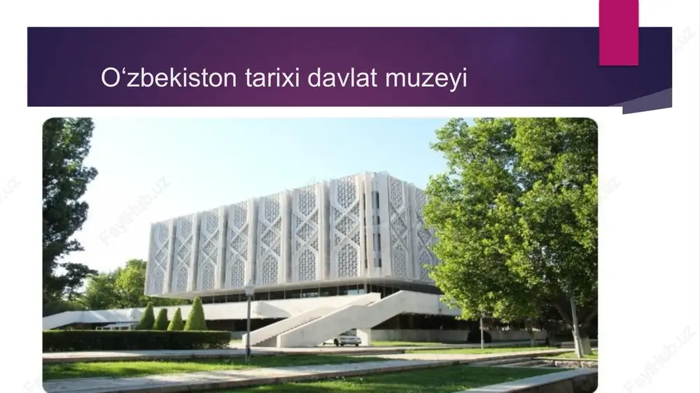 ilan qayta tashkil etildi. muzey oʻzbekiston va oʻrta osiyo xalqlarining moddiy va maʼnaviy obidalarini saqlash va oʻrganish boʻiicha mamlakatda yirik ilmiy tekshirish markazi hisoblanadi. hozirgi kunda uning zaxirasida 250 mingga yaqin tarixiy, sanʼat va madaniyat yodgorliklaridan iborat osori atiqalar saqlanadi. buning 60 mingdan ortigʻini arxeologiya, 80 mingdan ziyodi numizmatika va 16 mingdan ortigʻini etn. yodgorliklari tashkil etadi. unda mahalliy oʻlkashunoslar, oʻtmish bilan qiziquvchi havaskorlardan toʻplangan oʻlka tarixiga oid numizmatika, arxeologiya, uyroʻzgʻor buyumlari va fotosuratlardan iborat kolleksiyalar ham mavjud. arxeologiya fondida arxeologik yodgorliklardan topilgan ashyolar, devoriy tasvirlar, uyroʻzgʻor buyumlari, mehnat qurollari, qadimiy yozuvlar tasvirlangan ashyolar va boshqalar buyumlar saqlanadi. numizmatika fondida esa eng qadimiy davrlardan to shu kungacha zarb etilgan oltin, kumush, mis tangalar, pullar, oltin va kumush medallar va podsho sulolalarining muhrlari jamlangan. muzeydagi etnografiya fondi esa nihoyatda qimmatli buyumlardan iborat boʻlib, xalqimizning uyanjomlari, kiyimkechaklari, zargarlik buyumlari, xalq hunarmandchiligining hamma sohasiga oid ish qurollari va mahsulotlaridan namunalar — har bir …