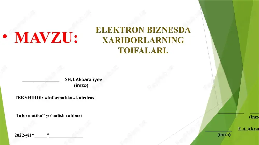 yangi iqtisodiyot rivojlanishining asosiy omili intellektual kapitaldir. katta daromadlarni original g'oyalar, texnologiyalar va biznes modellari olib keladi. 5. tarmoq aloqasi oson va yangi mahsulot ma'lumotlari bir zumda tarqatiladi. 7 6. bozor qiymati oshadi. bozor ulushi ortishi bilan u eksponent tarzda o'zgaradi. umumiy standartni yaratishga yordam beradigan mahsulotlar uchun tarmoq effekti yanada aniqroq. qanchalik ko'p foydalanilsa, shunchalik muhim bo'ladi. bu an'anaviy iqtisodiyotdan tubdan farq qiladi, unda mahsulot qiymati qanchalik yuqori bo'lsa, uning tanqisligi shunchalik katta bo'ladi. elektron tijorat xarid qilish tajribasini qanday o'zgartirmoqda mijozlarning kengroq tanlov, qulay foydalanish va tezroq yetkazib berishga bo'lgan talabini qondirish uchun kompaniyalar mijozlarga bir martalik, ko'p kanalli xarid qilish tajribasini yaratish uchun g'isht va ohak va elektron tijorat takliflarini birlashtirmoqdalar: onlayn yoki g'isht do'konida xarid qilishdan oldin mahsulot va xizmatlarni o'rganish va ko'rish; do'konda interaktiv kiosklar, shaxsiy konsyerj xizmatlari orqali tovarlarga buyurtma berish va onlayn yoki g'isht do'konida xarid qilishdan oldin boshqa takliflarni qabul qilish; istalgan …