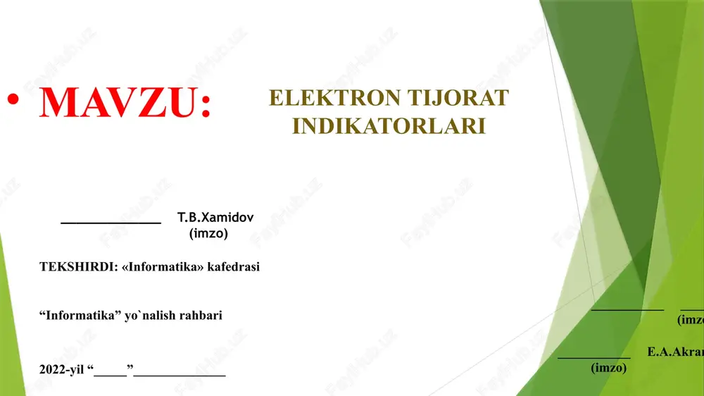 oki biznesingizning sog'lig'ini bevosita aks ettirish uchun zarur bo'lgan bir nechta elektron tijorat ko'rsatkichlari mavjud. sizning kompaniyangiz uchun qaysi elektron tijorat ko'rsatkichlari muhimligini aniqlash uchun o'zingizga quyidagi savollarni bering: 🎯 muayyan ko'rsatkich o'zgarsa, onlayn-do'koningiz qanchaga o'zgaradi? aytaylik, ma'lum bir ko'rsatkichdagi o'zgarishlar, masalan, veb-saytingizdagi trafik sizning biznesingizga sezilarli ta'sir ko'rsatishi mumkin. bunday holda, bu sizning onlayn-do'koningiz uchun muhim ko'rsatkich bo'lishi mumkin. 🎯 sizning kompaniyangiz ma'lum bir ko'rsatkichni yaxshilash yoki ustida ishlash orqali o'z maqsadlariga erishadimi? muayyan ko'rsatkichlardagi yaxshilanishlar sizning onlayn biznes veb-saytingizni mijozlaringiz uchun yanada muvaffaqiyatli va jozibador qiladimi yoki yo'qligini aniqlang. ha bo'lsa, bu sizning biznesingiz uchun muhim ko'rsatkichdir. 🎯 agar biron bir aniq ko'rsatkichni yaxshilasangiz, boshqa ko'rsatkichlarda o'zgarishlarni ko'rasizmi? siz o'zaro bog'liq ko'rsatkichlarni ko'rib chiqishingiz va boshqalarga nima yaxshi yoki salbiy ta'sir ko'rsatishini aniqlashingiz kerak. savdolarni ko'paytirishni kuzatish va optimallashtirish uchun muhim elektron tijorat ko'rsatkichlari dunyo bo'ylab muvaffaqiyatli kompaniyalarning aksariyatida elektron tijorat ko'rsatkichlarini kuzatish va sinchkovlik bilan tekshirish amaliyoti …