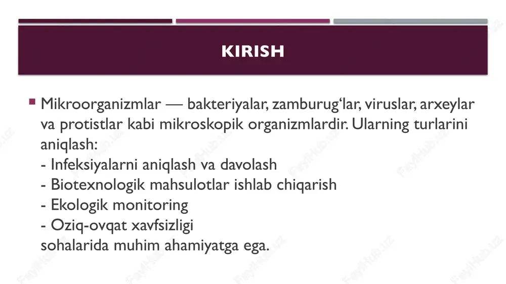 mikroorganizmlarning turlarini aniqlash usullari - Page 2