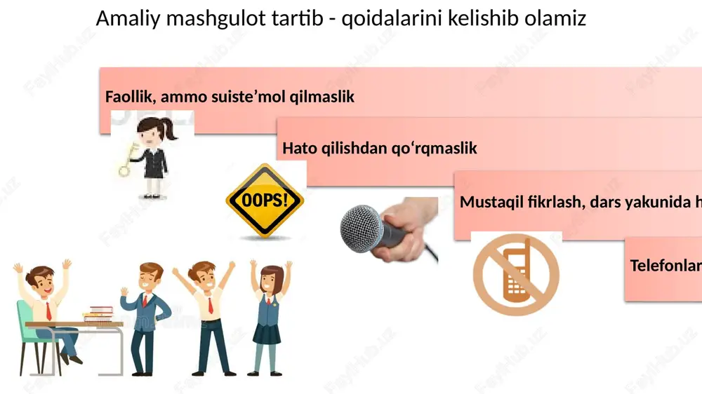 bul qilish va bo‘shatish kasbiy mosla-shuv metodik jarayon pedagog bo‘lib shakllanish 15 izohlaymiz..... 5 6 yakuniy hulosalar…. 6 5 3 2 1 4 tassurotlar fikrlarni takrorlamaslik maqsadga erishdikmi? 17 amaliy mashgulot bo‘yicha ta’ssurotlaringizni smayliklarda ko‘rsating… e’tiboringiz uchun rahmat ! image1.png image2.png image5.jpeg image6.jpeg image7.jpeg image3.jpeg image4.jpeg image8.png image9.png image18.jpeg image19.png image10.jpeg image11.jpeg image12.png image13.png image14.png image15.jpeg image16.png image17.jpeg image20.jpeg image21.jpeg image22.png image23.png image24.jpeg image25.png image26.jpeg image27.png image28.png image29.jpeg image30.jpeg image31.jpeg image32.jpeg image33.png image34.jpeg image35.png image37.jpeg image36.jpeg image38.jpeg image39.jpeg image40.jpeg image41.jpeg image42.jpeg image43.jpeg image44.jpeg image45.jpeg image46.png image47.png image48.jpeg group therapy, psychologist counseling people with various phobias vector illustration. isolated on white background. /docprops/thumbnail.jpeg