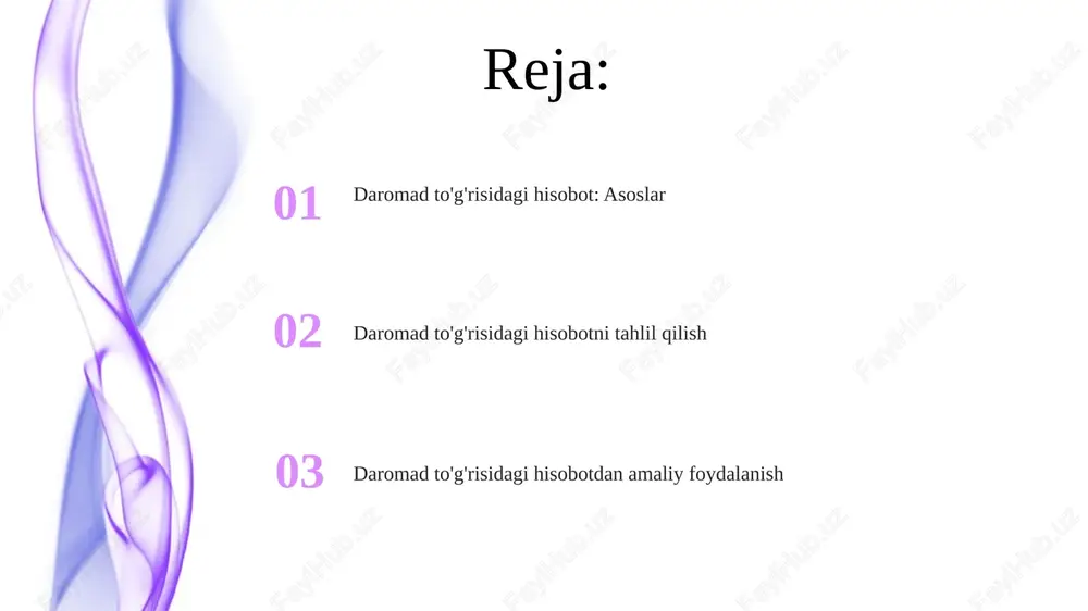 adi. asosiy daromad operatsion faoliyatdan keladi, lekin investitsiyalar yoki aktivlarni sotishdan olingan 15% foizli daromad kabi operatsion boʻlmagan daromad ham boʻlishi mumkin. sotilgan tovarlar tannarxi (stt) sotilgan tovarlar tannarxi (stt) bevosita ishlab chiqarish bilan bog'liq xarajatlarni o'z ichiga oladi, masalan, xom ashyo va mehnat xarajatlari, lekin marketing xarajatlari kirmaydi. stt inventory hisobi usullari ta'sir qilishi mumkin, fifo (birinchi kelgan birinchi ketadi) yoki o'rtacha vaznli usullar kabi, bu esa moliyaviy hisobotga ta'sir qiladi. stt-ni daromaddan ayirish orqali yalpi foyda hisoblanadi; yalpi foyda kompaniyaning operatsion samaradorligini baholash uchun muhim ko'rsatkich hisoblanadi. yalpi foyda yalpi foyda marjasi yalpi foydani savdo daromadiga bo'lish orqali hisoblanadi va u sotishdan tushgan har bir so'm uchun qancha yalpi foyda olinayotganini ko'rsatadi; yuqori marja samaradorlikni anglatadi. yalpi foyda - bu kompaniyaning sof savdo daromadidan sotilgan tovarlar tannarxini (stt) ayirib tashlagandan keyin qolgan summa, u biznesning asosiy faoliyatidan foyda ko'rish qobiliyatini ko'rsatadi. yalpi foyda 100,000,000 so'm bo'lsa va sotilgan …