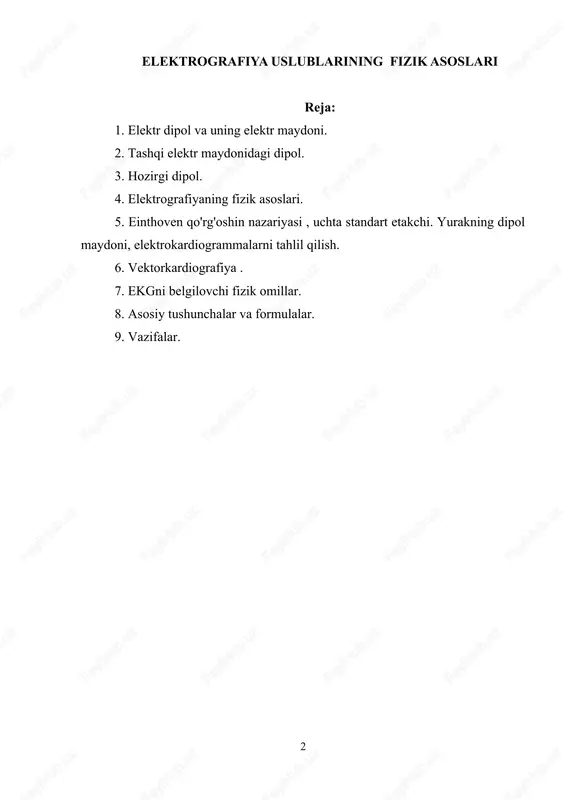 gi dipol ab ~ p ab ) proyeksiyasiga to'g'ridan-to'g'ri proportsionaldir . shunday qilib, uchburchakning uchlari orasidagi kuchlanish nisbati dipol momentining tegishli tomonlarga proyeksiyalarining nisbatiga teng: proyeksiyalarning kattaliklarini taqqoslab, vektorning o'zi va uning uchburchak ichidagi joylashuvi haqida xulosa chiqarish mumkin. 13.2. tashqi elektr maydonidagi dipol o'zi nafaqat elektr maydonining manbai, balki boshqa manbalar tomonidan yaratilgan tashqi elektr maydoni bilan ham o'zaro ta'sir qiladi. yagona elektr maydonidagi dipol intensivligi e bo'lgan bir xil elektr maydonida dipolning qutblariga teng kattalikdagi va qarama-qarshi yo'nalishdagi kuchlar ta'sir qiladi (13.4-rasm). bunday kuchlarning yig'indisi nolga teng bo'lgani uchun ular translatsiya harakatini keltirib chiqarmaydi. biroq ular guruch. 13.4. yagona elektr maydonidagi dipol momentni yarating, uning kattaligi quyidagi formula bilan aniqlanadi: bu moment dipolni maydon chiziqlariga parallel joylashtirishga "intiladi", ya'ni. uni qandaydir pozitsiyadan (a) holatiga (b) o'tkazing. bir xil bo'lmagan elektr maydonidagi dipol bir xil bo'lmagan elektr maydonida dipolning qutblariga ta'sir qiluvchi kuchlarning kattaliklari ( 13.5-rasmda f + va …