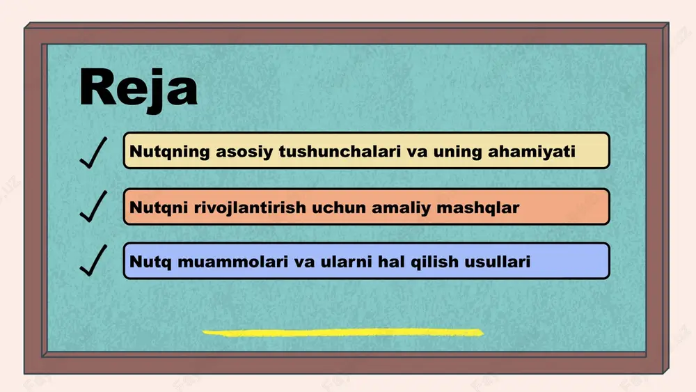 axshilashda muhim rol o'ynaydi. nutqni yaxshilash uchun amaliy tavsiyalar: doimiy mashq qilish, o'z nutqini tahlil qilish va takomillashtirish, so'z boyligini kengaytirish uchun kitoblar o'qish va tinglash, shuningdek, o'qituvchilar bilan maslahatlashish. sabr va muntazamlik muvaffaqiyat uchun muhimdir. nutqni rivojlantirishda amaliy mashqlar nutqni rivojlantirish uchun amaliy mashqlarni tanlashda o'quvchilarning yoshiga, nutq darajasiga va shaxsiy ehtiyojlariga e'tibor qaratish muhim. masalan, sinonim va antonimlar bilan ishlash, fonemik sezgirlikni oshirish uchun mashqlar. qiziqarli va motivatsiya beruvchi mashqlar bilan nutq ko'nikmalarini rivojlantirish. guruh va hamkorlikdagi faoliyatlar samarali bo'lib, muntazamlik va mashg'ulotlarning davomiyligi muvaffaqiyatga erishishda muhim. bu jarayonni motivatsiya bilan to'ldiring. nutq ko'nikmalarini baholash uchun yozma va og'zaki javoblar, interaktiv testlar va kuzatuv usullaridan foydalaning. baholash natijalariga asoslanib, darslarni moslashtiring va shaxsiy ehtiyojlarga javob beradigan ta'lim muhitini yarating. photo by annie spratt on unsplash 1 2 3 nutqni rivojlantirishda o'yinlar nutqni rivojlantirishda o'yinlarning roli muhim. o'yinlar bolalarning tabiiy tashabbusini va qiziqishini uyg'otadi, bu esa nutq ko'nikmalarini rivojlantirish …
