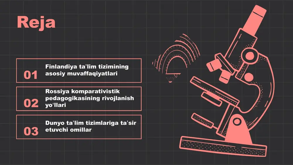 aleksandr n. leontiev va leonid i. gurevichning roli katta bo‘lib, ular ta'lim metodologiyasini rivojlantirishda va ta'lim nazariyalarini shakllantirishda muhim hissa qo‘shganlar. tarixiy davrlar davomida rossiya ta'lim tizimida ko‘plab o‘zgarishlar yuz berdi. globalizatsiya jarayoni ta'limga ta'sir qilib, xalqaro ta'lim standartlariga moslashishga olib keldi, bu esa rossiya pedagogikasining rivojlanishiga ijobiy ta'sir ko‘rsatdi. rossiya komparativistik pedagogikasining zamonaviy yo'nalishlari hozirgi zamonda komparativistik pedagogikada bir necha muhim yo'nalishlar mavjud. ular orasida ta'lim jarayonini takomillashtirish, global ta'lim standartlariga moslashtirish va o'quvchilarni individual yondashuv bilan ta'minlash kabi fikrlar kiritilgan. innovatsion yondashuvlar ta'lim tizimida muhim o'rin tutadi. masalan, texnologiyalardan foydalanish, masofaviy ta'lim va interaktiv metodlar zamonaviy ta'lim jarayonini yanada samarali qiladi. bu yondashuvlar ta'lim sifatini oshirishga yordam beradi. rossiya ta'lim tizimini boshqa mamlakatlar bilan taqqoslaganda, uning kuchli va zaif tomonlarini aniqlash mumkin. finlandiya, masalan, ta'limda individual yondashuv va o'quv jarayonini erkin tashkil qilishga katta e'tibor beradi, bu esa rossiya tizimida ham o'rganilishi lozim. dunyo ta lim tizimlariga ta …