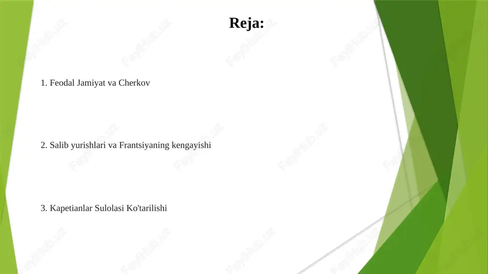 adigan sezilarli o'sish va rivojlanishni boshdan kechirdi. salib yurishlari yevropa jamiyatiga katta ta'sir ko'rsatdi, diniy g'ayratni kuchaytirdi, savdoni rag'batlantirdi va monarxlarning kuchini kengaytirdi. xochlar yevropa xristianlari tomonidan muqaddas yerni musulmonlar nazorati ostidan qaytarib olish uchun boshlangan bir qator diniy urushlar edi. shahar va qishloqlarning rivoji aholi sonining o'sishi qishloq xo'jaligining taraqqiyoti va savdo tarmoqlari tufayli shaharlarning kengayishiga olib keldi. kuchli shahar kommunalari paydo bo'lishi feodal hokimiyatga qarshi chiqdi va shaharlarga kengroq mustaqillik berdi. o'rta asr shaharlari va qishloqlari o'ziga xos ijtimoiy tuzilmalarni rivojlantirdi, ular gildiya, savdo uyushmalari va ko'tarilayotgan shahar elitasidan iborat edi. kapetianlar sulolasi ko'tarilishi ularning hukmronligi davrida gotik me'morchiligining paydo bo'lishi va markazlashtirilgan huquq tizimining rivojlanishi kabi muhim madaniy va iqtisodiy o'sish kuzatildi. kapetiylar sulolasi fransiyada strategik nikoh, ittifoqlar va hududiy kengayish orqali asta-sekin hokimiyatni mustahkamladi. kapetiylar muvaffaqiyatlari asrlar davomida davom etadigan birlashgan va kuchli fransiya monarxiyasining asosini qo'ydi. gotik arxitektura rivoji fransiyada gotik me'morchiligining yorqin namunalari sifatida …