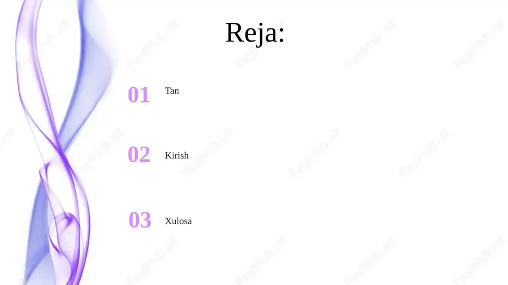 uld like translated into uzbek using latin letters. i will then format it for you in a clear and concise way with headings, paragraphs, and bullet points. yozuv tartibi: maqsadlaringizni bayon qiling, kerakli ma'lumotlarni bering, tafsilotlarni tushuntiring va yakunda harakatga chaqirish bilan yakunlang. e'tiboringiz uchun rahmat @taqdimot_robot image1.jpeg image2.jpeg image3.jpeg