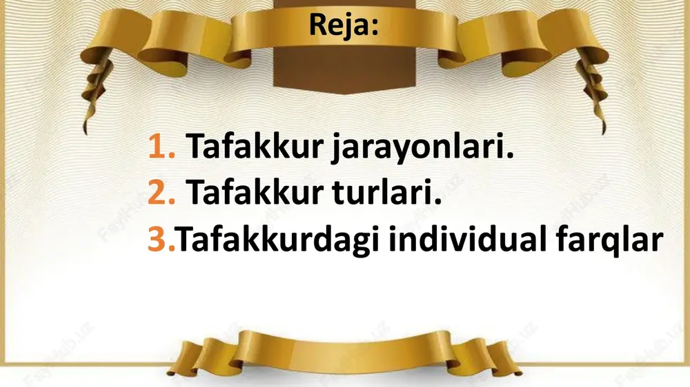 ib chiqqan ko`rgazmali – obrazli tafakkur. ko`rgazmali-obrazli tafakkur sodda shaklda ko`pincha bog`cha yoshida bolalarda, ya`ni 4 – 7 yoshgacha bo`lgan bolalarda paydo bo`ladi. bu yoshdagi bolalarda tafakkurning amaliy harakatlar bilan aloqasi avvalgidek to`g`ri va bevosita bo`lmaydi. bola bo`layotgan obrazli tafakkurni aniq idrok qilishi va tasavvur qilishi shartdir. bog`cha yoshidagi bolalar faqat ko`rgazmali obrazlar bilan fikr yuritadilar va uncha tushunchaga ega bo`lmaydilar. mavxum tafakkur (abstrakt). bolalarning amaliy va ko`rgazmali hissiy tajribalari asosida ularning maktab yoshidagi davrlarda avval sodda shakldagi mavxum tafakkur, ya`ni mavxum tushunchalarga asoslangan tafakkur rivojlanadi. maktab o`quvchilarining matematika, fizika, tarix va boshqa fan asoslarini o`zlashtirish davomida tushunchalarni egallashlari ularning aqliy taraqqiyotlari uchun katta ahamiyatga egadir. ayrim kishilarning tafakkuri o`zining mazmundorligi, chuqurligi va kengligi jihatdan, mustaqilligi, samaraliligi va tezligi jihatdan turli davrlarda turlicha namoyon bo`ladi. bular tafakkurning sifatini tashqil qiluvchi belgilardir. tafakkurning mazmundorligi avvalo u yoki bu narsalar, hodisalar to`g`risidagi voqelikning u yoki bu, muhokamalar va tushunchalarda odamlarning ongida qanchalik …