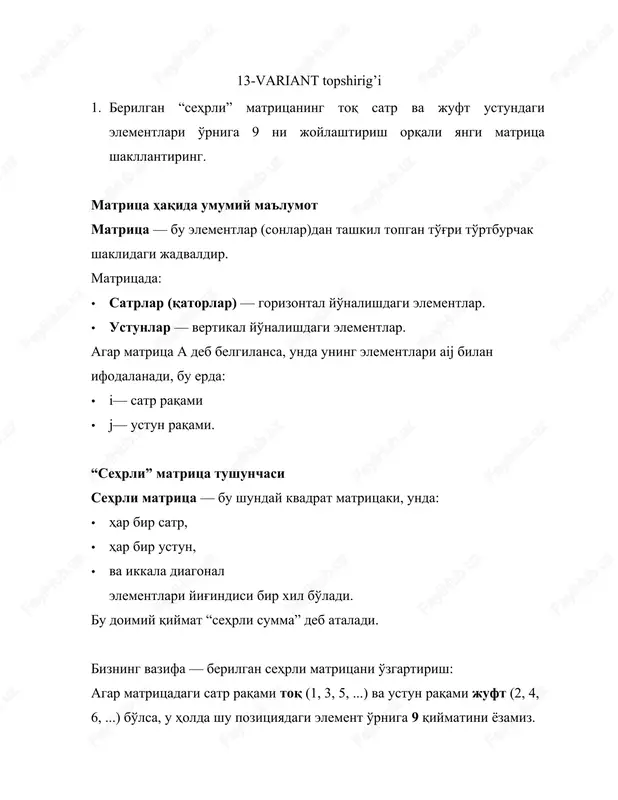 matlab da dasturlash fanidan 1-amaliy ishi - Page 2