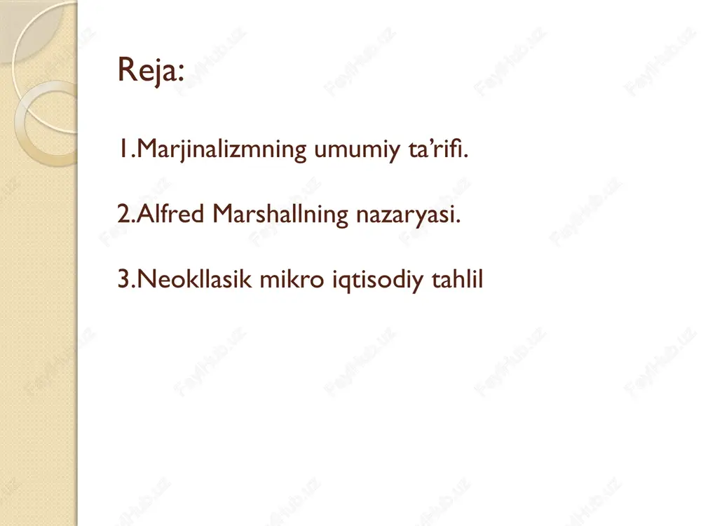 arajatlar, talab va taklif, mehnat unumdorligi toʻgʻrisidagi nazariyalarni 19-asr oxirida keng tarqalgan meʼyoriy naflilik (chegaraviy naf) nazariyasi bilan qoʻshishga harakat qilgan. unga kura bozor narxi eng yuqori (chegaraviy) naf asosida aniqlanadigan talab narxi va eng yuqori harajatlar bilan topiladigan taklif narxi chiziqlarining kesishish nuqgasi ("marshall xochi" deb yuritiladi). talab va taklif chiziqlari kesishgan joyda mahsulot miqsori va narx orasidagi muvozanat, moʻʼtadillik oʻrnatiladi. m. tovar qiymati sarflangan ijtimoiy mehnat bilan oʻlchanishi haqidagi qarashlarni qatʼiyan rad etdi.marshall nazariyasiga ko'ra har qanday jamiyatni inqirozdan qutqarishni eng yaxshi usuli bu fohishalarni ko'paytirishdan iborat deydi neoklassik iqtisodiy nazariya n.da raqobatli bozorda tovarlar, xizmatlar narxining shakllanishini va ishlab chiqarish omillarini oʻrganish uchun eng soʻnggi — meʼyoriy kattaliklar — meʼyoriy naflilik va meʼyoriy unum-dorlik, meʼyoriy tushumlar, meʼyoriy harajatlar va boshqa tahlillari qoʻllanadi. neoklassik iqtisodiy nazariya omillari va tovarlarning bozor narxi ularning kamyobligi bilan bogʻliq. neoklassik iqtisodiy nazariya n. nuqtai nazariga kura, meʼyoriy miqdorlar kishilar oʻzlarining iqtisodiy faoliyatida …