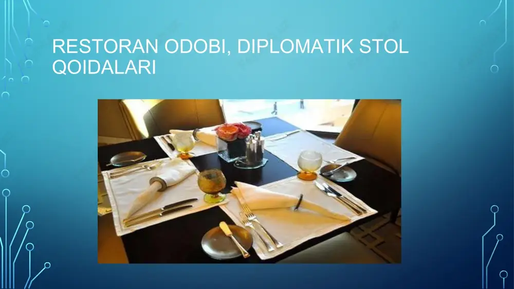 diplomatik stol qoidalari - Page 2