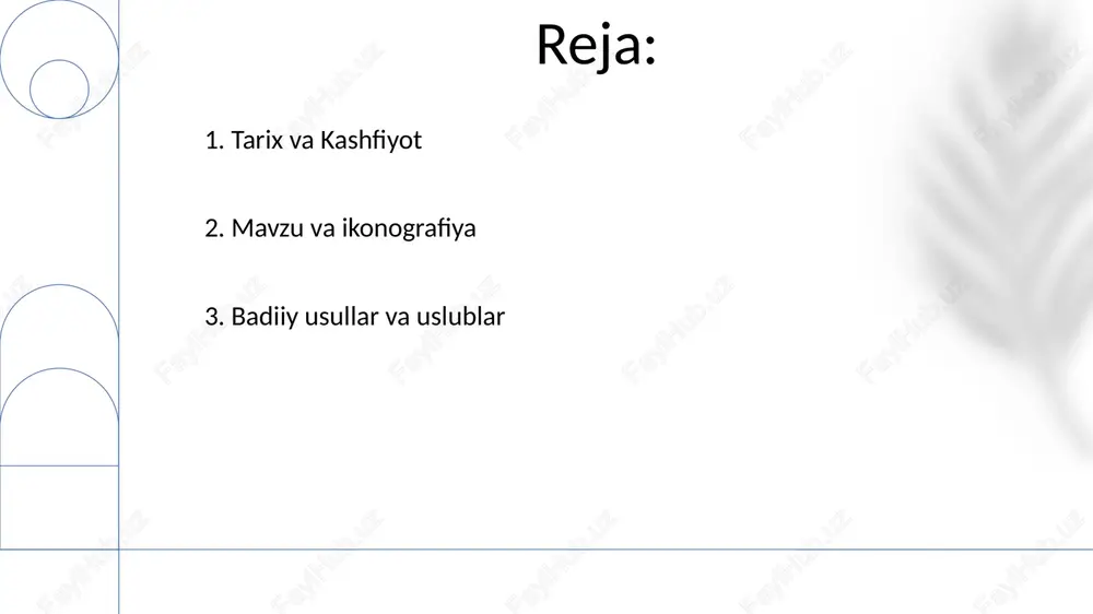 ini yetkazish uchun hikoya ketma-ketliklaridan (devor bo'yicha bir nechta sahna, har bir sahnada 10-20 figura) foydalanib, janubiy osiyodagi ilk buddizm va badiiy texnikalarni tushunishga sezilarli ta'sir ko'rsatgan. 7. keyingi san'at yo'nalishlariga ta'siri ajantaning devoriy rasmlari (mil. av. 2-asr – mil. 6-asr, maharashtra, hindiston) hind miniatyura rasmlari rivojiga, ayniqsa, moʻgʻul maktabiga (16-19-asrlar) katta taʼsir koʻrsatdi. bu taʼsir nozik chiziqlar, yorqin ranglar (lazuliy, qirmizi) va koʻplab varaqlarda hikoya kompozitsiyasi texnikasida yaqqol koʻrinadi. 8. ranglar palitrasi va pigmentlar ariza qatlamlashni o'z ichiga oldi, mineral pigmentlar asosni, organik bo'yoqlar (masalan, madder lake, indigo) chuqurlik va tafsilotlarni qo'shdi. geografik joylashuv pigmentlarning mavjudligiga sezilarli ta'sir ko'rsatib, asrlar davomida 30 ga yaqin g'orda o'zgarishlarga olib keldi. ilmiy tahlillar orqali aniqlangan mineral manbalari hindistonning turli hududlaridan, jumladan, lazurit (ko'k) uchun rajashtondan va qizil va sariq ranglar uchun mahalliy manbalardan olinganligini ko'rsatadi 9. gupta san'atining ta'siri ajanta gʻorlaridagi rasmlar uslubiga (maharashtra, hindiston) gupta davri (mil. 4-6-asrlar) sanʼat qoidalari kuchli …