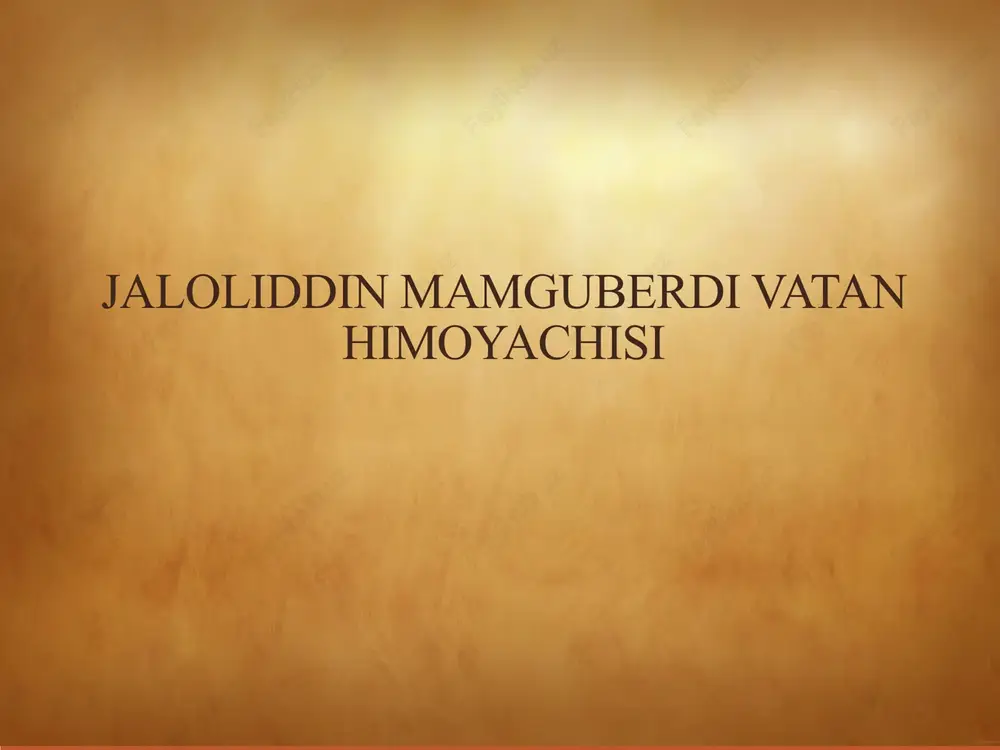 o‘zining beqiyos jasorati va qat’iyatini namoyon etdi. shu paytgacha mag‘lubiyatga uchramagan mo‘g‘ul lashkariga qarshi o‘n bir yil muttasil jang qildi. va g‘animlarga shunday qaqshatqich zarbalar berdiki, hatto chingizxonday makkor va beshafqat, dunyoning yarmini zabt etgan fotih ham unga tan berishga majbur bo‘ldi. chingizxon katta qo‘shin to‘plab jaloliddin manguberdiga qarshi shaxsan o‘zi otlangan. g‘ardiz qal’asi yaqinida jaloliddin manguberdi chingizxon qo‘shinining ilg‘orini tor-mor keltiradi va kuchi ozligi sababli sind (hind) daryosi tomon chekinadi. chingizxon qo‘shini jaloliddin manguberdini daryodan o‘tishigsa imkon bermay qurshab oladi. 1221-yil 25-noyabrda bo‘lgan tengsiz jangda (sind daryosi bo‘yidagi jang) mag‘lubiyatga uchragan jaloliddin manguberdi 4000 jangchisi bilan sindning o‘ng sohiliga suzib o‘tib, cho‘l ichkarisiga kirib ketdi (bu cho‘l bugungi kunda ham cho‘li jaloliy deb ataladi). chingizxon jaloliddin manguberdining bu jasoratidan hayratda qolib, o‘z o‘g‘illariga qarab: “ota o‘g‘il mana shunday bo‘lishi lozim”, degan. sind daryosi bo‘yidagi jang vatanimizning ko‘p ming yillik tarixi el-yurtimizni bosqinchi, yovuz kuchlardan himoya qilish, millatimizning erkinligi va …