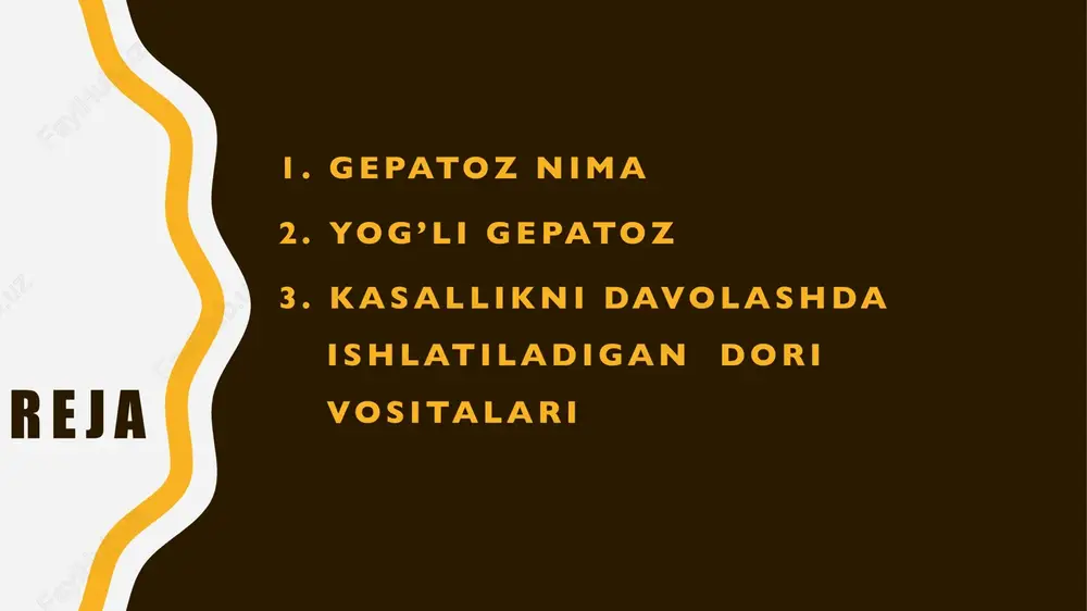 ar toʻqimasiga zaharli, ayniqsa spirtli moddalar taʼsir etganda, shuningdek gipoksiya va endokrin buzilishlar, xususan kandli diabetda kuzatiladi. pigment almashinuvi buzilganda pigmentli gepatoz roʻy beradi. xolesterin va oʻt kislotasi almashinuvining buzilishi natijasida jigar ichida oʻt turib qolganda yoki ayrim dori moddalari, mas, aminazin, gormonalkortikosteroid preparatlar suiisteʼmol qilinganda xolestati k gepatoz paydo boʻladi. davo hamda kasallikning oldini olishda eng muhimi gepatozga sabab boʻlgan omilni bartaraf etishdan iborat. gepatozning hamma xillarida ovqatlanish tartibi, parhezga rioya qilish, agar kasallik biror dori qabul qilinganida roʻy bersa, uni darhol tuxtatish kerak. jigarni yog‘ bosishining sababi nima, bu kasallik qanday davolanadi? – bu kasallik tibbiyotda yog‘li gepatoz deyiladi. asosan noto‘g‘ri ovqatlanish, kam harakat tufayli yuzaga kelgan semizlik natijasida jigarni yog‘ qoplaydi. shuningdek, qandli diabet, ayrim gormonal almashinuvining buzilishlarida ham bu muammo yuzaga kelishi mumkin. shu bois bemor chuqur tekshiruvdan o‘tkazilib, shifokor tavsiyalariga rioya etishi kerak. aks holda, yog‘li gepatoz rivojlanib jigarni yallig‘lantirishi mumkin. shu sababli kasallikni davolash …