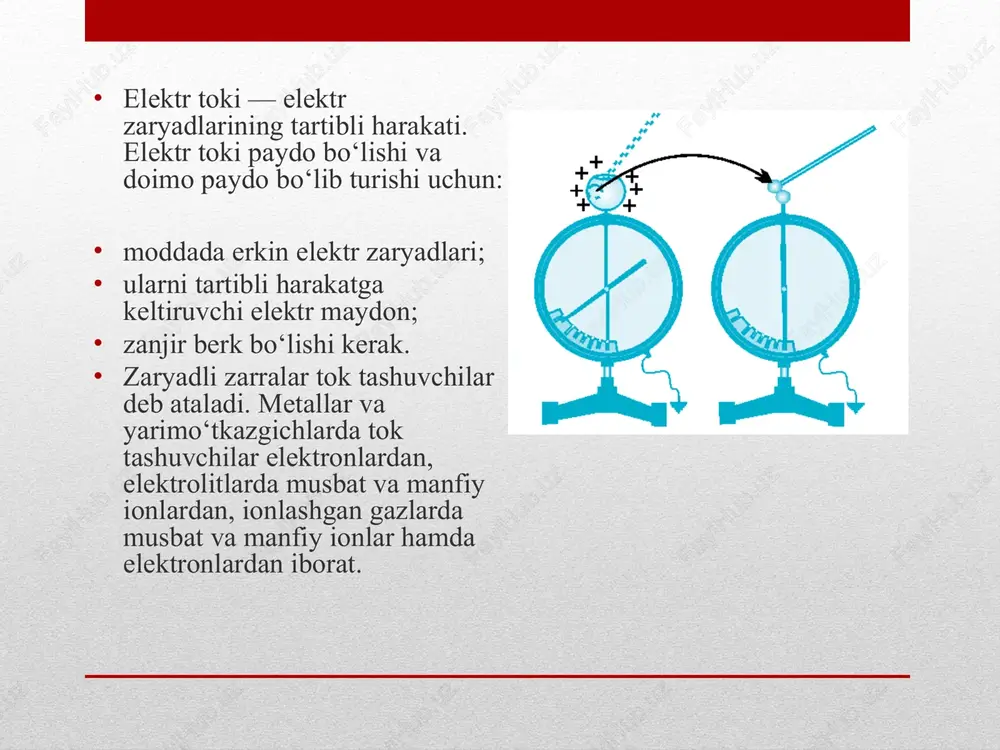 ligidagi solishtirma qarshiligi r0 ga nisbatan oʻzgarishi. koʻndalang va boʻylama m.lar mavjud. koʻndalang m. da elektr tok magnit maydonga tik, boʻylama m. da esa unga parallel oqadi. zaryad tashuvchilar temperaturayektoriyasining magnit maydonda ogʻishi m.ga sabab boʻladi. m. galvanomagnit hodisalar jumlasiga kiradi.[1solishtirma elektr qarshilik — uzunligi 1 m, koʻndalang kesim yuzi 1 m2 boʻlgan bir jinsli toʻgʻri silindrik oʻtkazgichning elektr qarshiligi. metall va qotishmalarning koʻpchiligida bir necha kelvin gradusi tartibidagi trada solishtirma elektr qarshilik q. sakrab nolga aylanadi va undan ham past tralarda r=0 saqlanib qrladi. bu hodisa oʻta oʻtkazuvchanlik deb ataladi reley — sgs birliklar tizimidagi solishtirma akustik qarshilik birligi. j.u. reley sharafiga qoʻyilgan. 1r.= 1 dinas/sm³ = yuns/m³ = yupas/m.[1] e`tiboringiz uchun rahmat !!! image2.jpeg image3.png image4.jpeg image5.jpeg image6.jpeg image7.jpeg image8.jpeg image9.jpeg image10.jpeg /docprops/thumbnail.jpeg