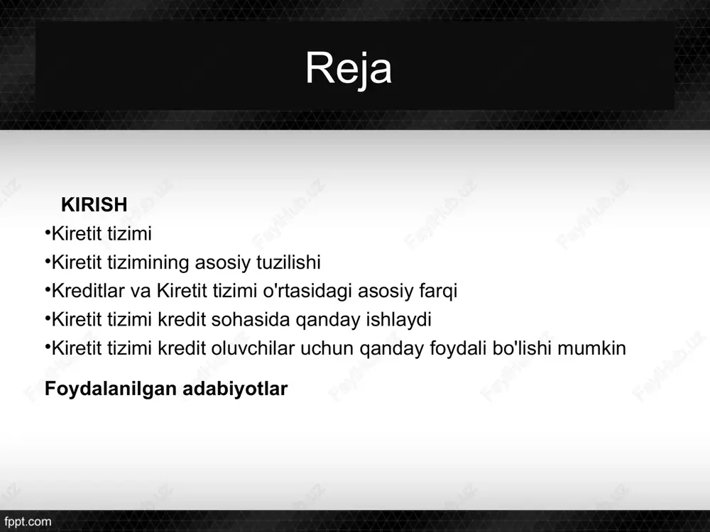 avtomatlashtirish, transaksiyalarni tezlashtirish va himoya qilish, shuningdek, kredit oluvchilar va kredit beruvchilar o'rtasidagi ko'rsatmalar va shartnoma shakllarini boshqarishga yordam beradi. asosiy maqsadi mijozlar va kredit olishga intilgan shaxslarga xizmat ko'rsatish bilan bog'liq bo'lib, blokcheyn texnologiyasining shaffofligi va xavfsizligi orqali kredit protsesslarini muhokama qilish va o'zlashtirishda yordam beradi. kiretit tizimi kiretit tizimining asosiy tuzilishi ma'lumotlar to'plami: kiretit tizimi, kredit oluvchilar va kredit beruvchilar o'rtasidagi ma'lumot almashish va uni amalga oshirish uchun blokcheyn texnologiyasidan foydalanadi. bu ma'lumotlar, kredit tarixi, shartnoma shakllari, to'lovlar, kredit ajratish va boshqa kredit operatsiyalari kabi muhim axborotlarni o'z ichiga oladi. bloklar va shaffoflik: kiretit tizimi, blokcheynning bloklar strukturasi orqali ma'lumotlar ketma-ketligini saqlaydi. har bir blok ma'lum bir kredit operatsiyasiga oid ma'lumotlar to'plami sifatida faol bo'ladi va uni blokcheynning barcha nodlari bilan ulashish yordamida tasdiqlaydi. shuningdek, blokcheyn texnologiyasi, o'zining asosiy xususiyatlaridan biri bo'lgan shaffoflikni ta'minlaydi. smart kontraktlar: tizim, kreditlar va kredit operatsiyalarini amalga oshirish uchun "smart kontraktlar" deb ataluvchi, …