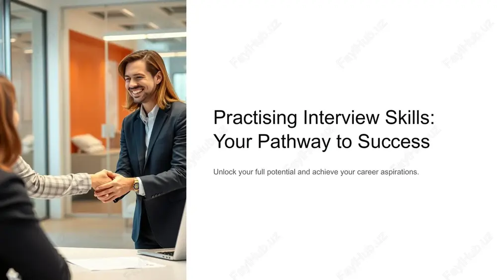 past to the role. "what are your weaknesses?" present a genuine weakness and explain how you're actively addressing it. "why do you want to work here?" showcase your research and alignment with the company's mission and values. "where do you see yourself in 5 years?" demonstrate ambition that aligns with the role and company growth. 8 excelling in virtual interviews: projecting presence online optimise your environment: ensure good lighting, a clean background, and minimal distractions. test your tech: verify microphone, camera, and internet connection beforehand. maintain eye contact: look directly into the camera, not just at the screen. dress professionally: treat it like an in-person interview from head to toe. project confidence: use clear vocal tones and deliberate gestures. 9 post-interview reflection: learning from every experience 60% self-assessment review your answers and identify areas for improvement. 25% note key learnings document questions asked and your responses for future reference. 15% …