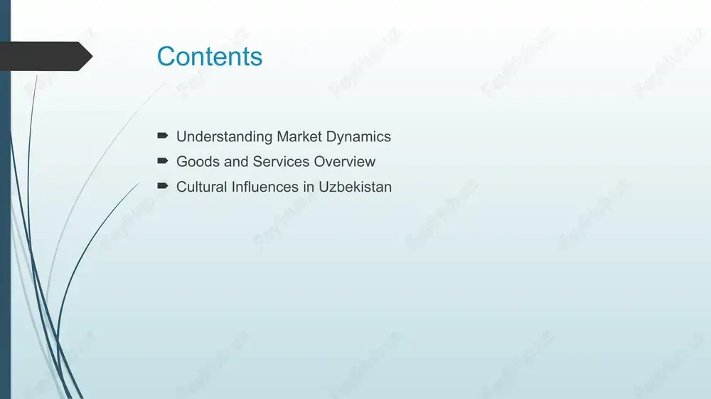 in uzbekistan, businesses must analyze local and global competitors to effectively position their products and services. market competition: analyzing forces that shape industry landscapes. 1 market forces market competition is driven by various forces, including supply and demand, consumer preferences, and competitor actions, shaping industry dynamics and strategies. 2 competitive strategies companies leverage various competitive strategies, such as cost leadership and differentiation, to gain market share and enhance their positioning within the industry landscape. 3 impact of technology technological advancements continuously reshape market competition, enabling innovation, improving efficiency, and altering consumer interactions, which ultimately influences industry success. the influence of technological advancements on market dynamics. 1 technological innovation technological innovations, such as artificial intelligence and automation, streamline production processes, enhancing efficiency and reducing costs in goods and services. 2 digital transformation the shift to digital platforms allows businesses to reach global markets, facilitating e-commerce and improving customer interactions with personalized …