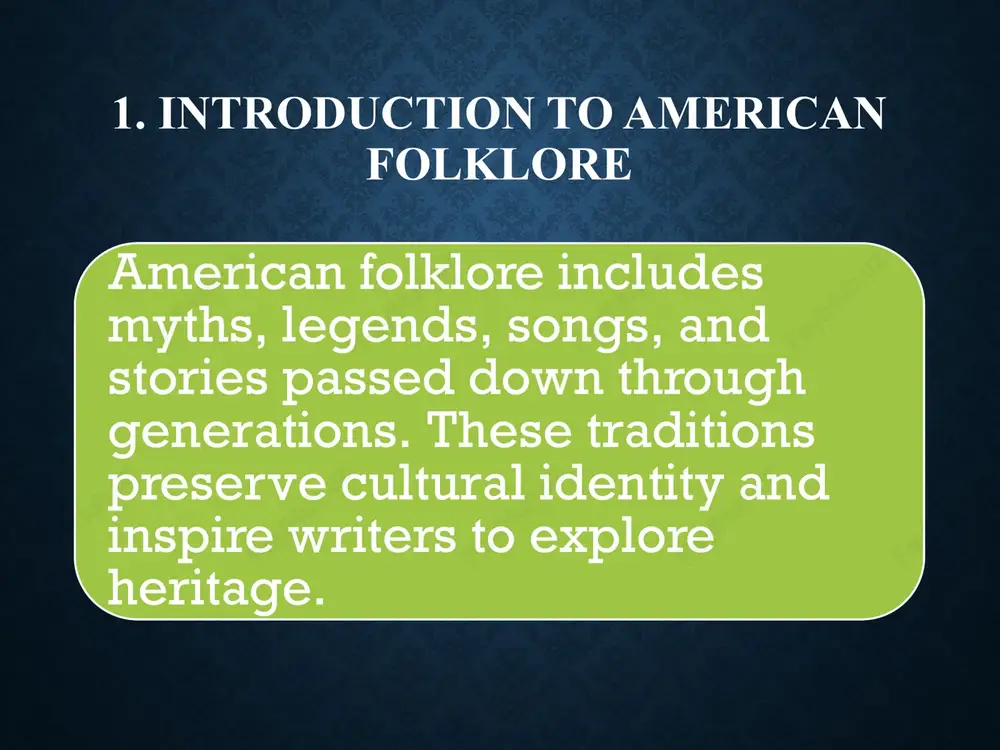 retations by authors folklore remains a powerful creative force in american literature. it provides inspiration, cultural memory, and unique storytelling forms that continue to shape literary expression. image2.png image3.png image4.png image5.png /docprops/thumbnail.jpeg